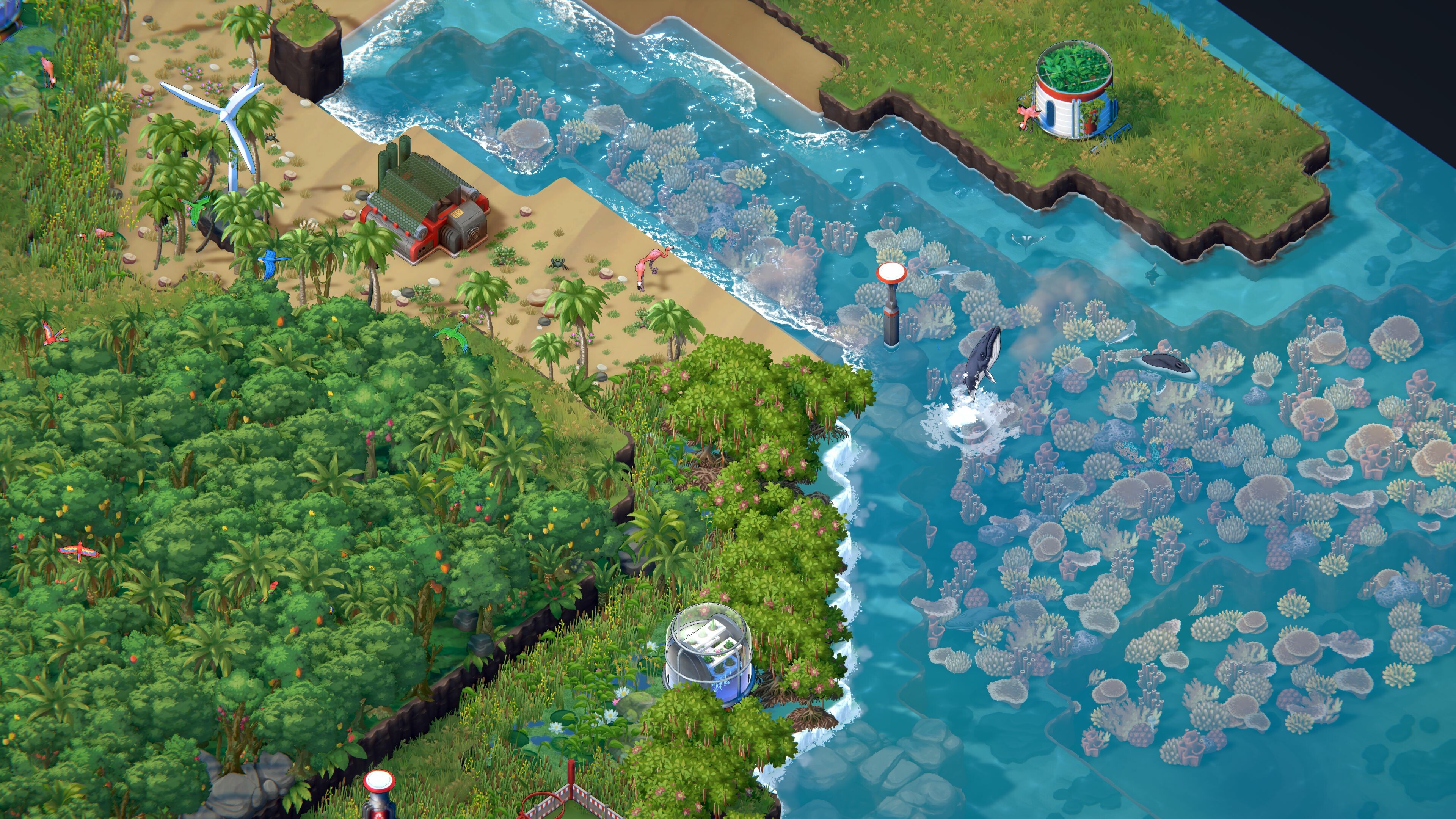 An image from the game Terra Nil. 