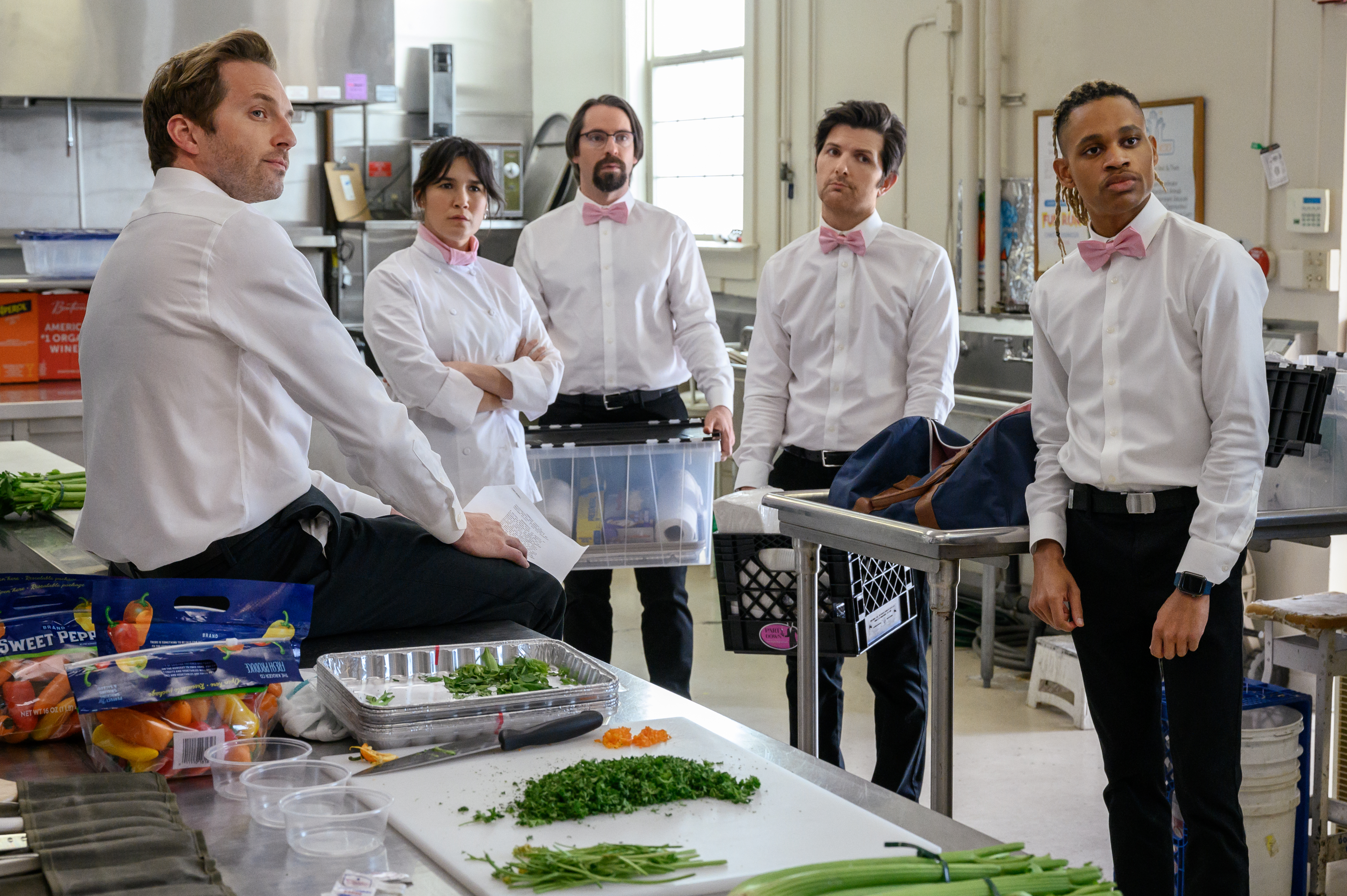 Members of the catering staff in the sublime comedy Party Down.