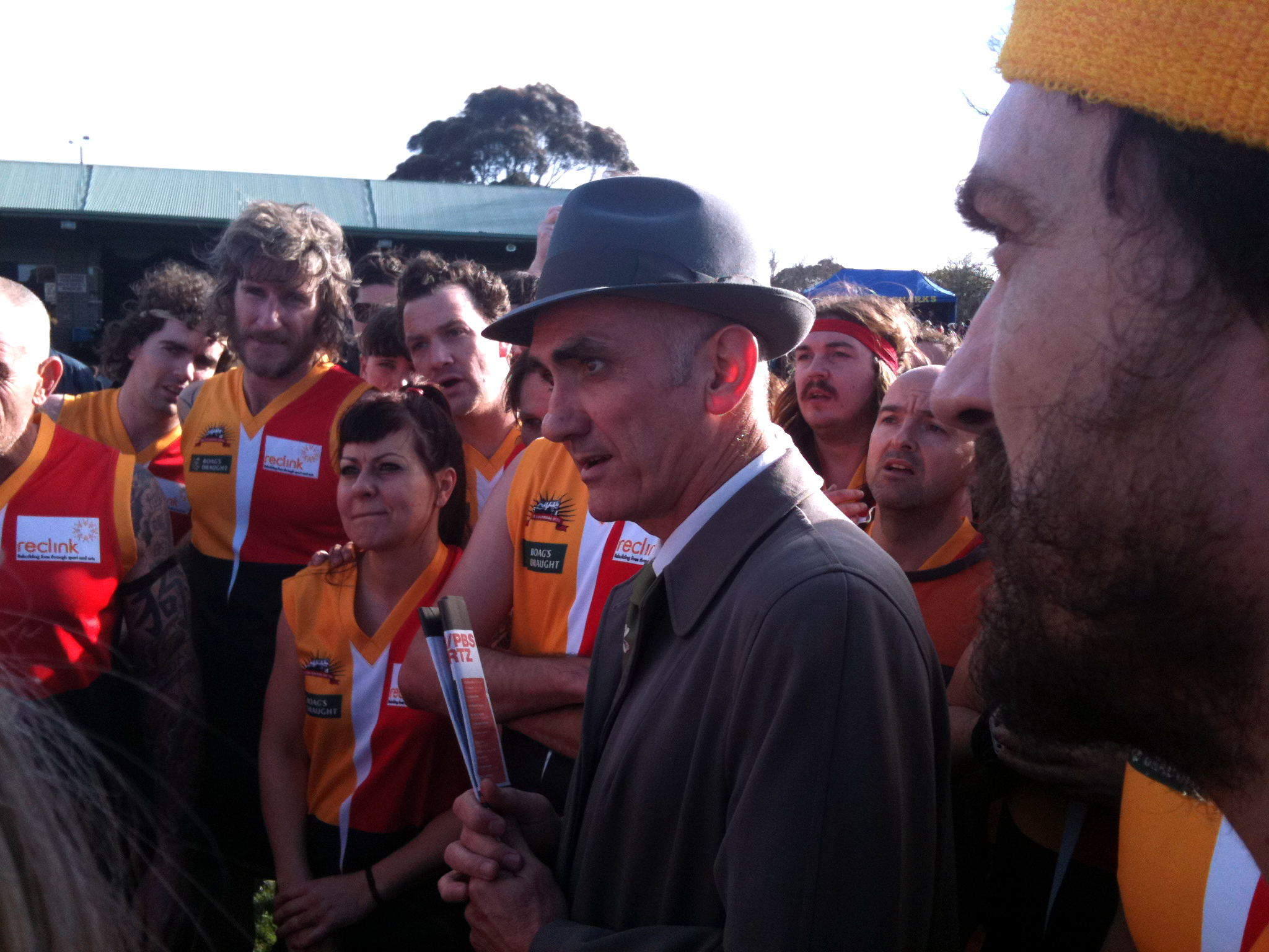 Coach Paul Kelly addresses the Rockdogs.