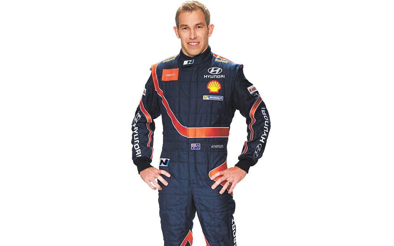 Rallying forces: Chris Atkinson, 34, rally driver