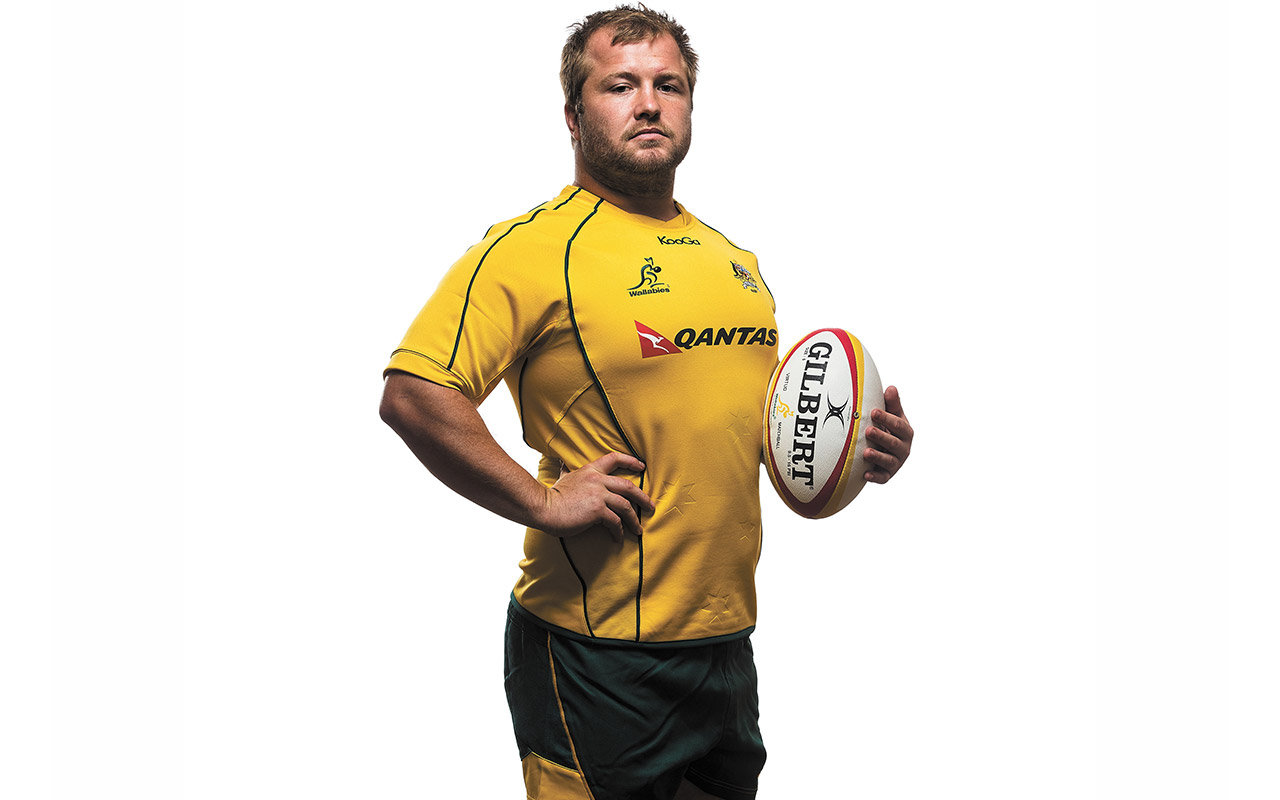 Rock solid: Benn Robinson, 30, rugby player