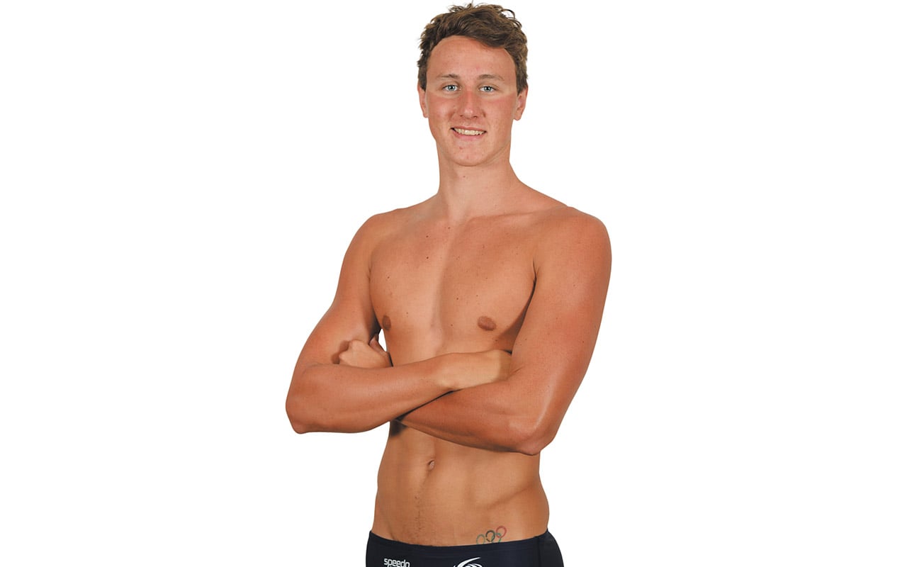 The professor: Cameron McEvoy, 20, swimmer