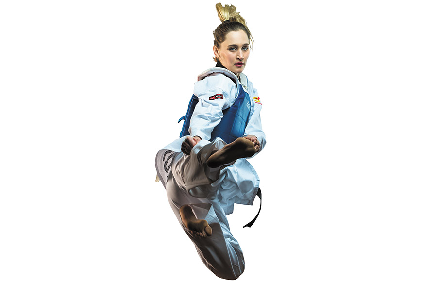 Packing a punch: Carmen Marton, 29, taekwondo