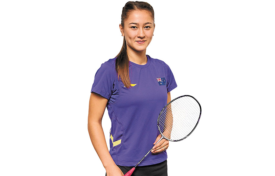 Love game: Gronya Somerville, 20, badminton player