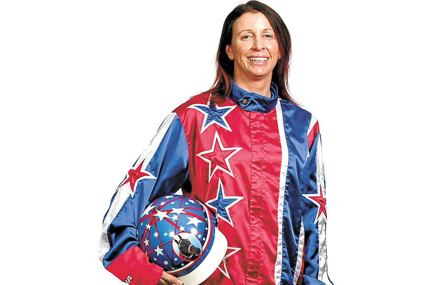 In the box seat: Kerryn Manning, 39, harness racing driver-trainer