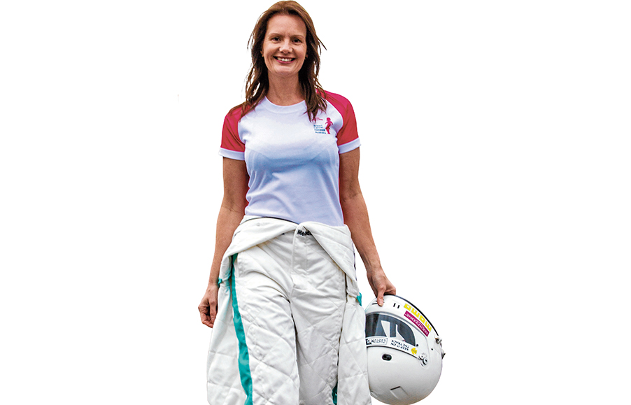 Back on track: Melinda Price, 47, race-car driver