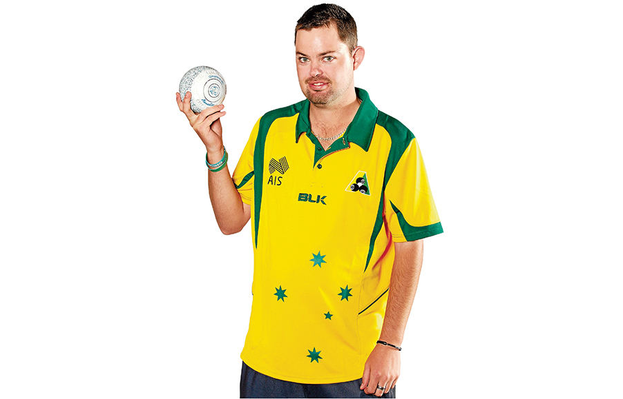 Green power: Aaron Wilson, 26, lawn bowler