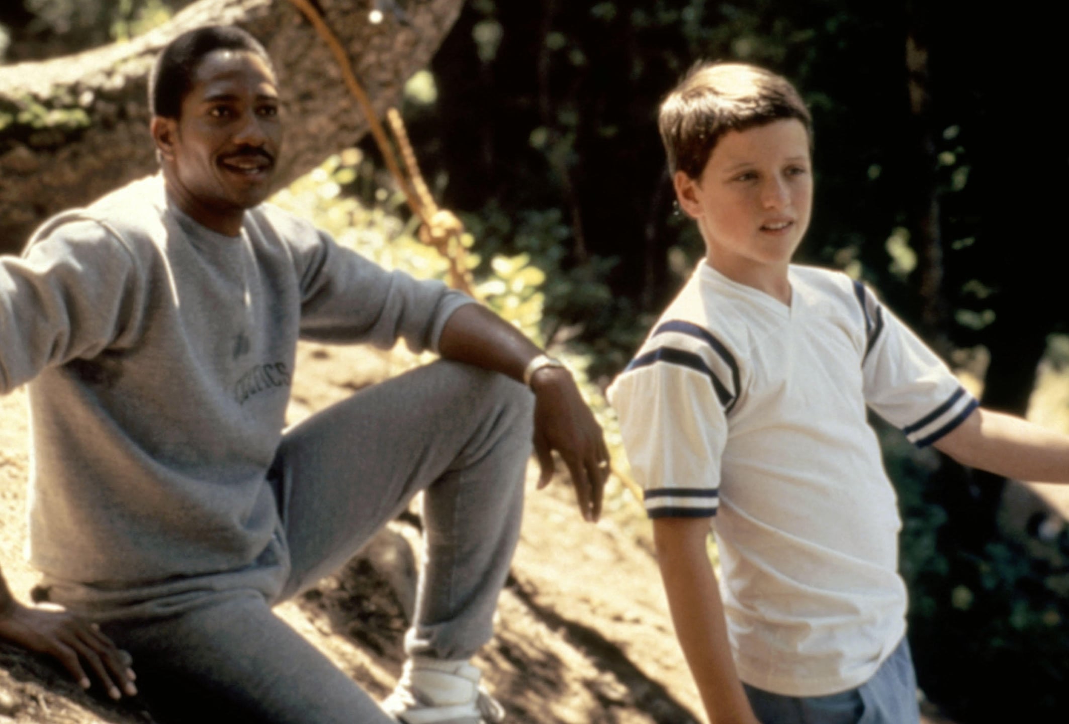 Alex English and Joshua Zuehlke in a scene from Amazing Grace and Chuck. 
