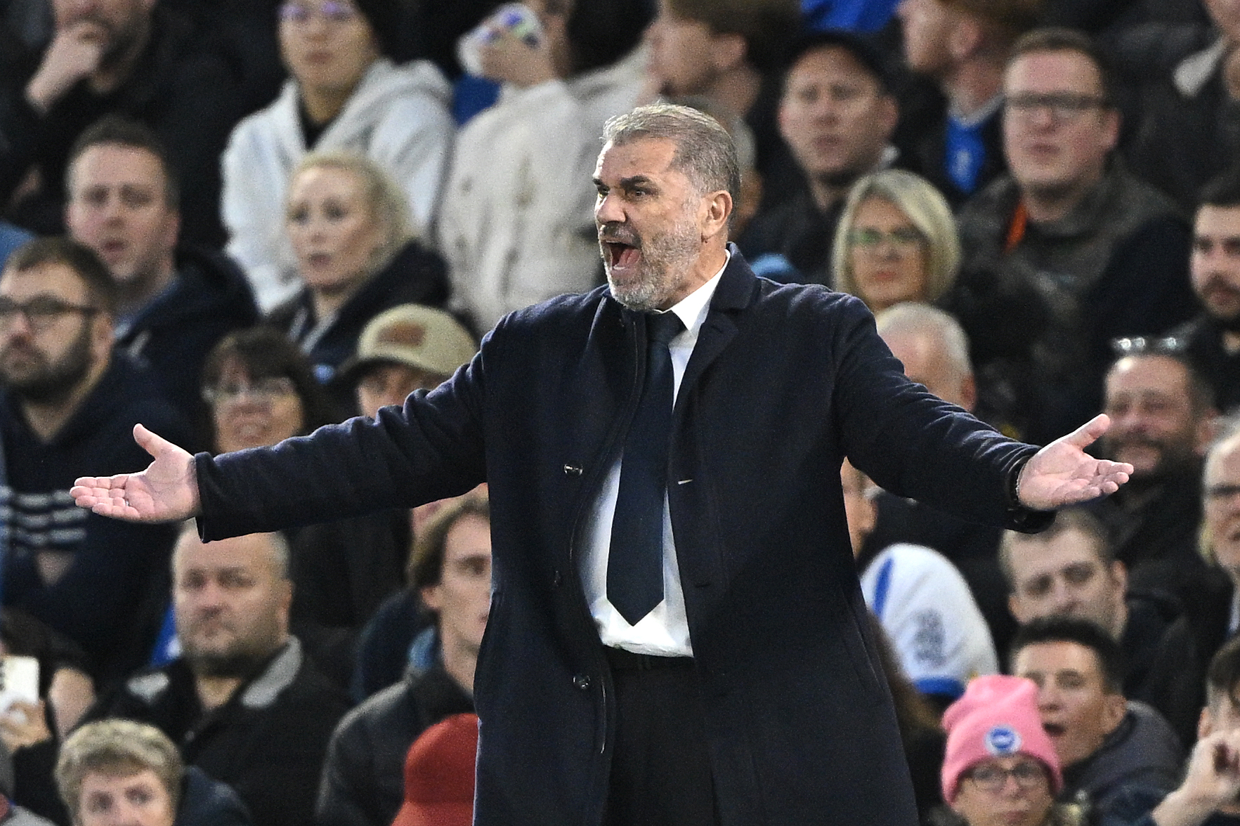 Ange Postecoglou on the sideline.