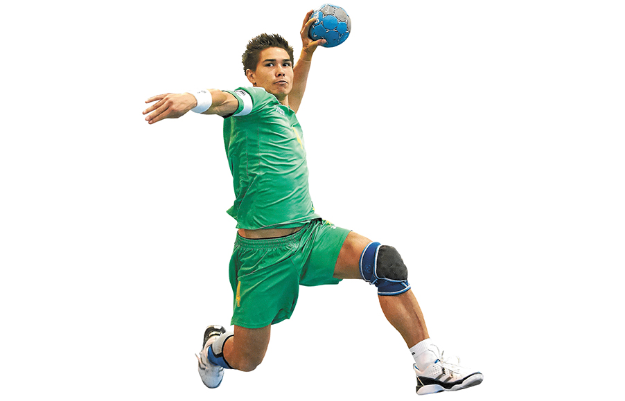 Game of throws: Bevan Calvert, 30, handballer