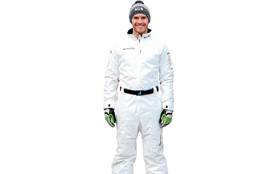 High-flyer: David Morris, 33, aerial skier