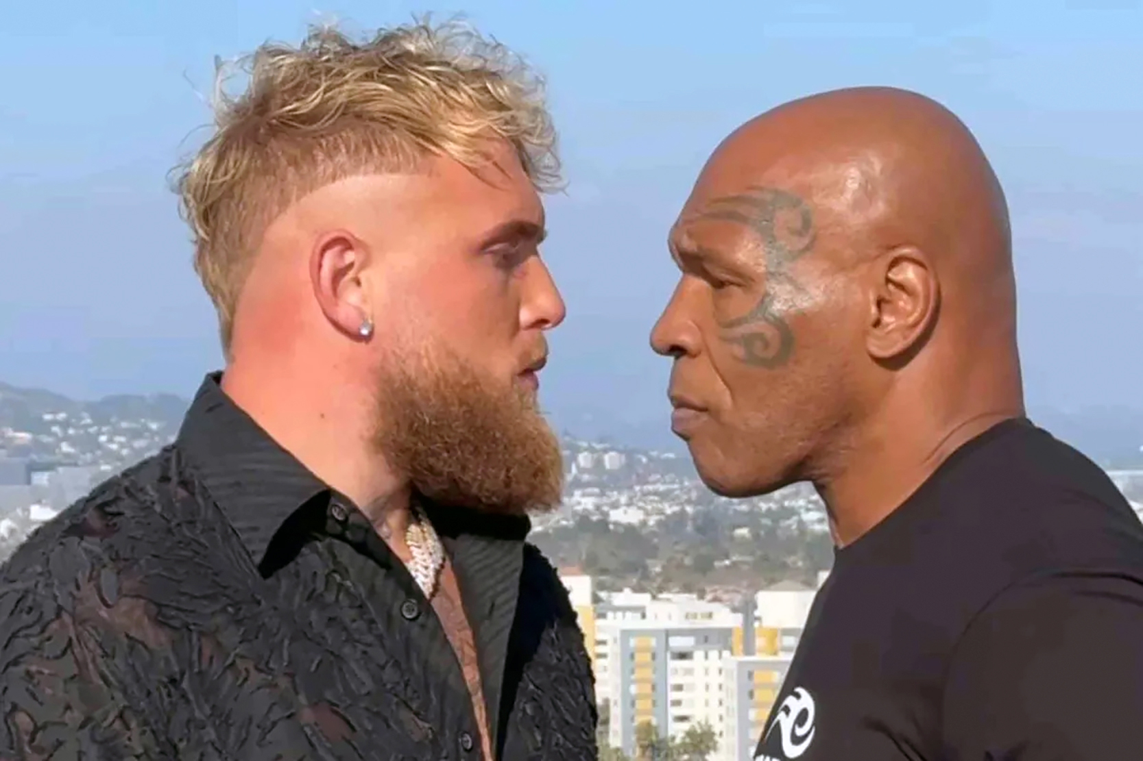Mike Tyson and Jake Paul face-off.
