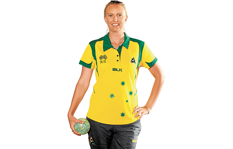 High roller: Kelsey Cottrell, 26, lawn bowler