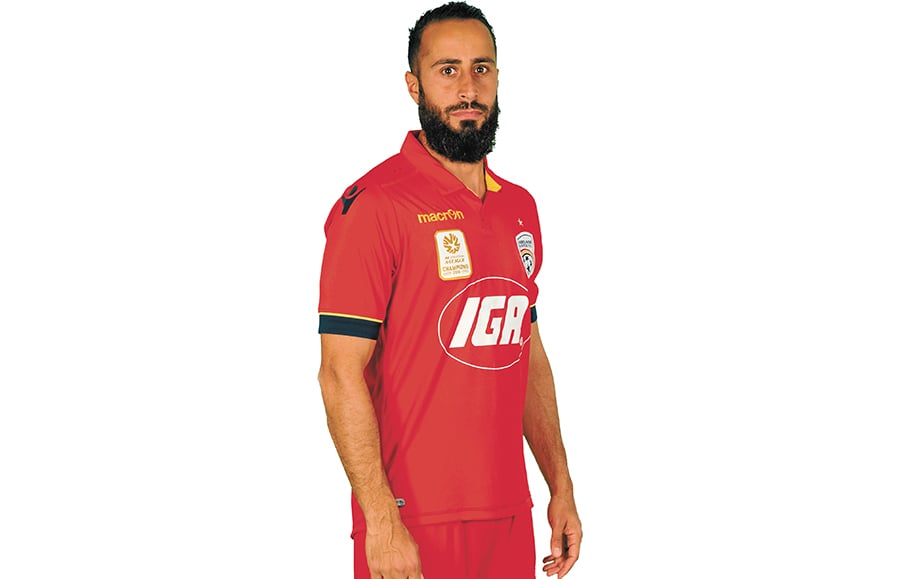 Jersey boy: Tarek Elrich, 29, soccer player