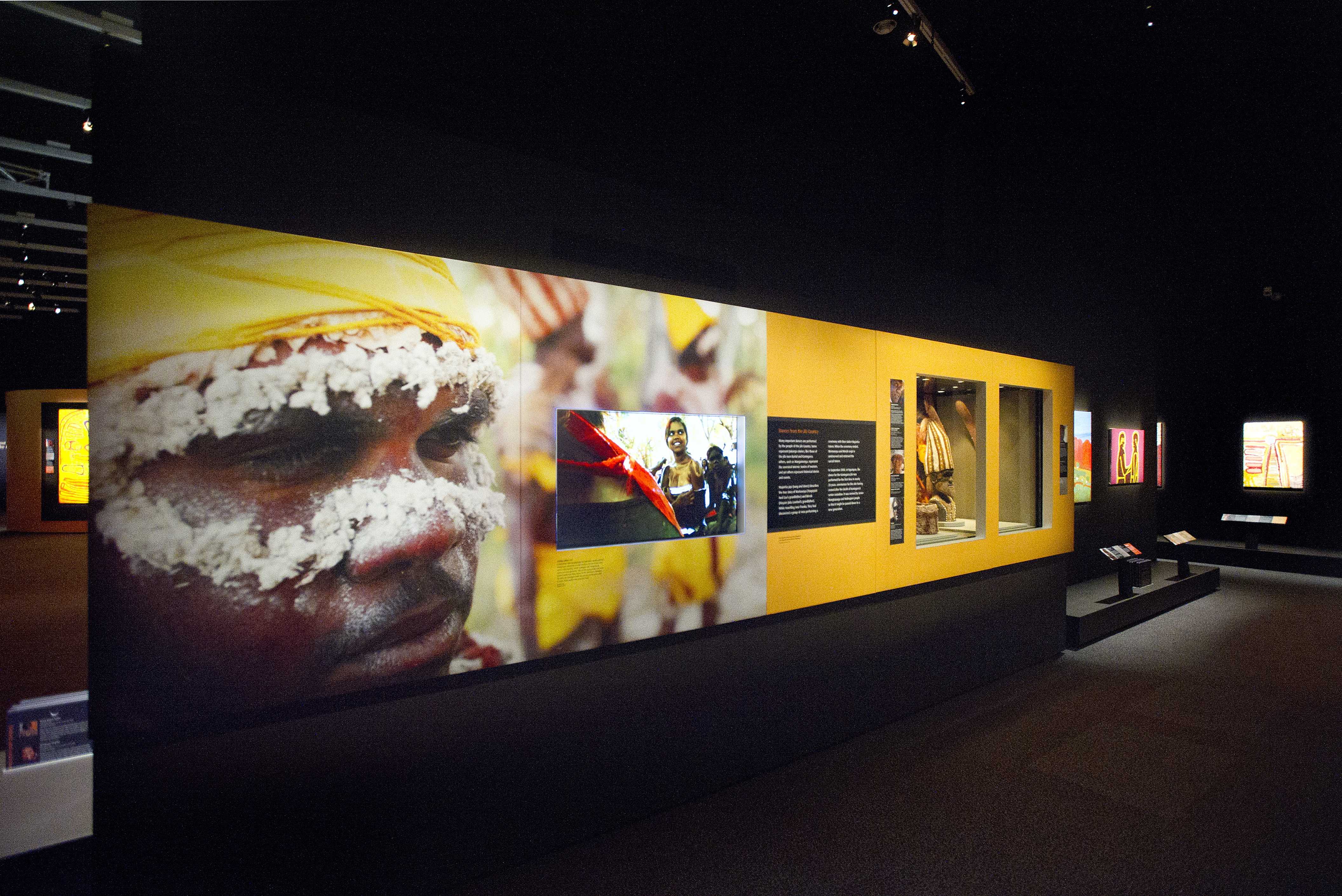 A section of an Indigenous exhibition.