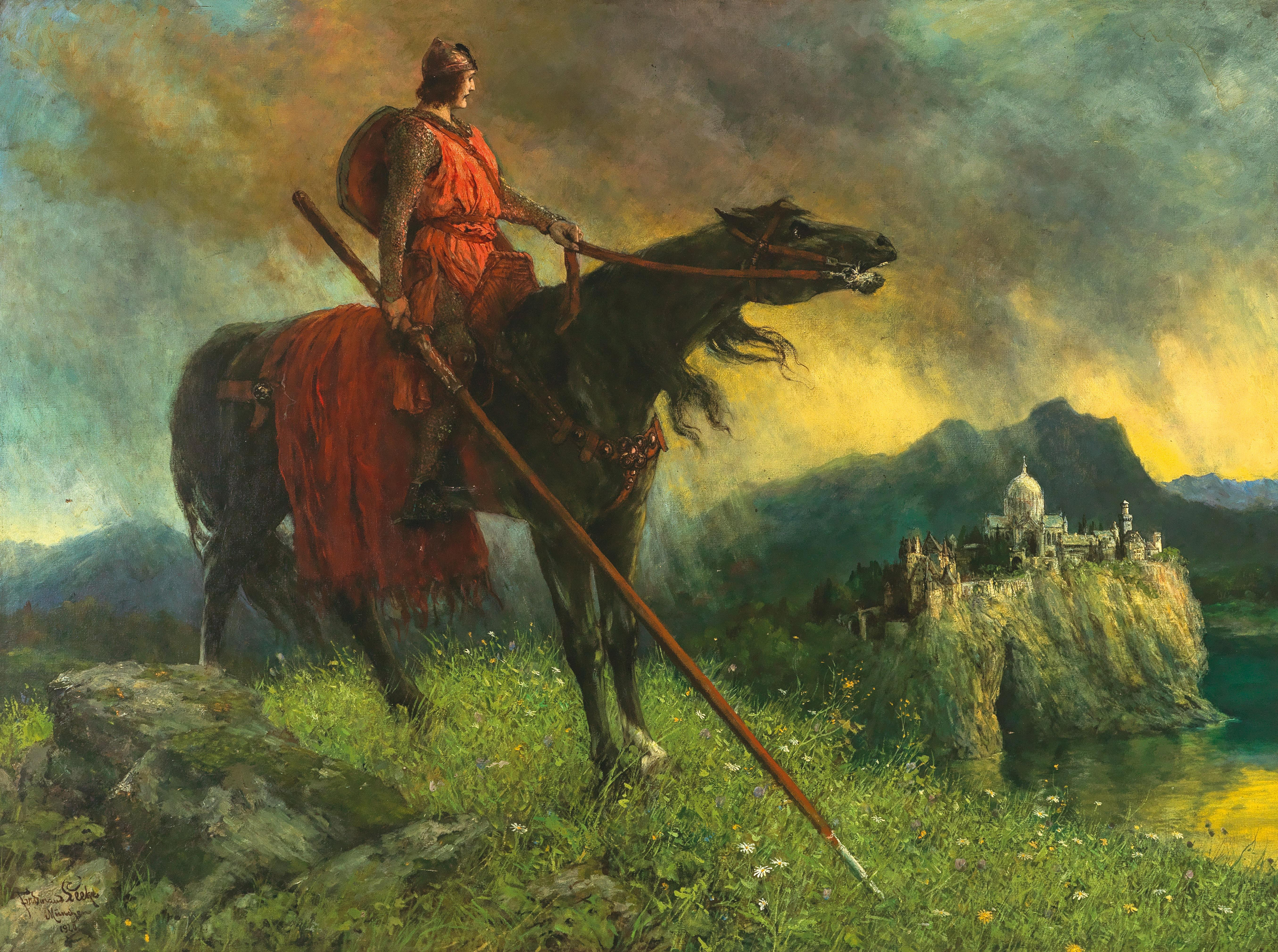 Ferdinand Leeke’s Parsifal on the Way to the Grail Castle.