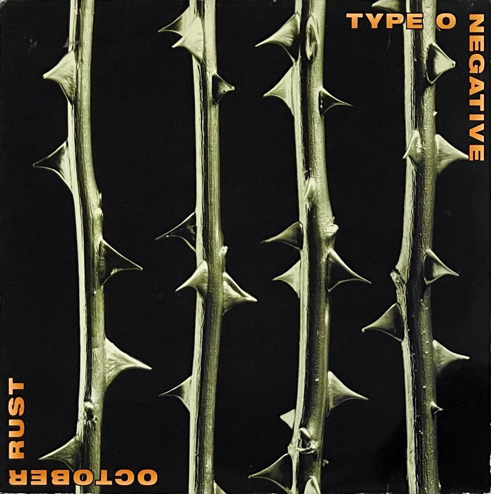 Album cover: four rows of vines with a black background.