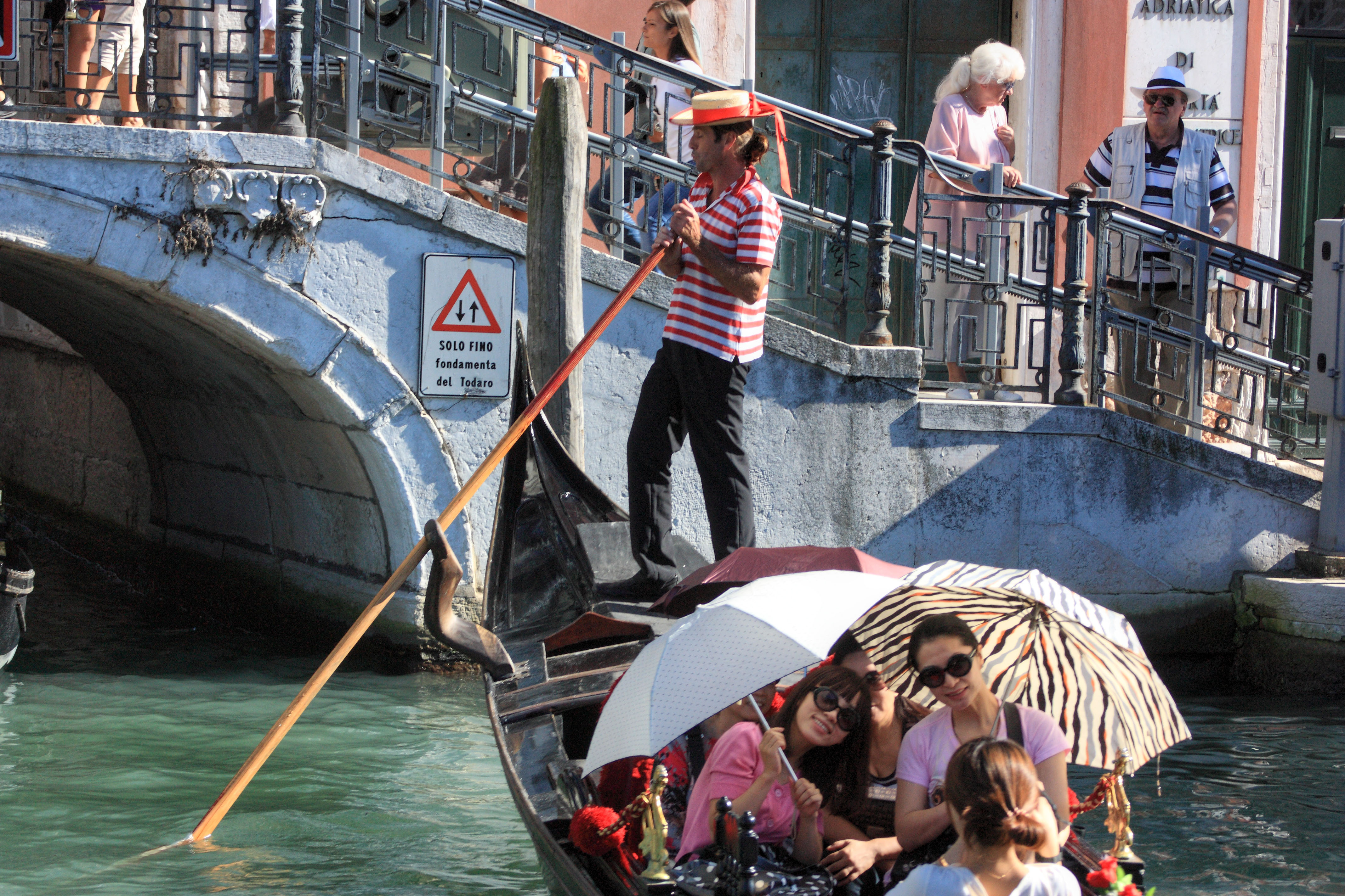 An obligatory gondola ride on the canals of Venice