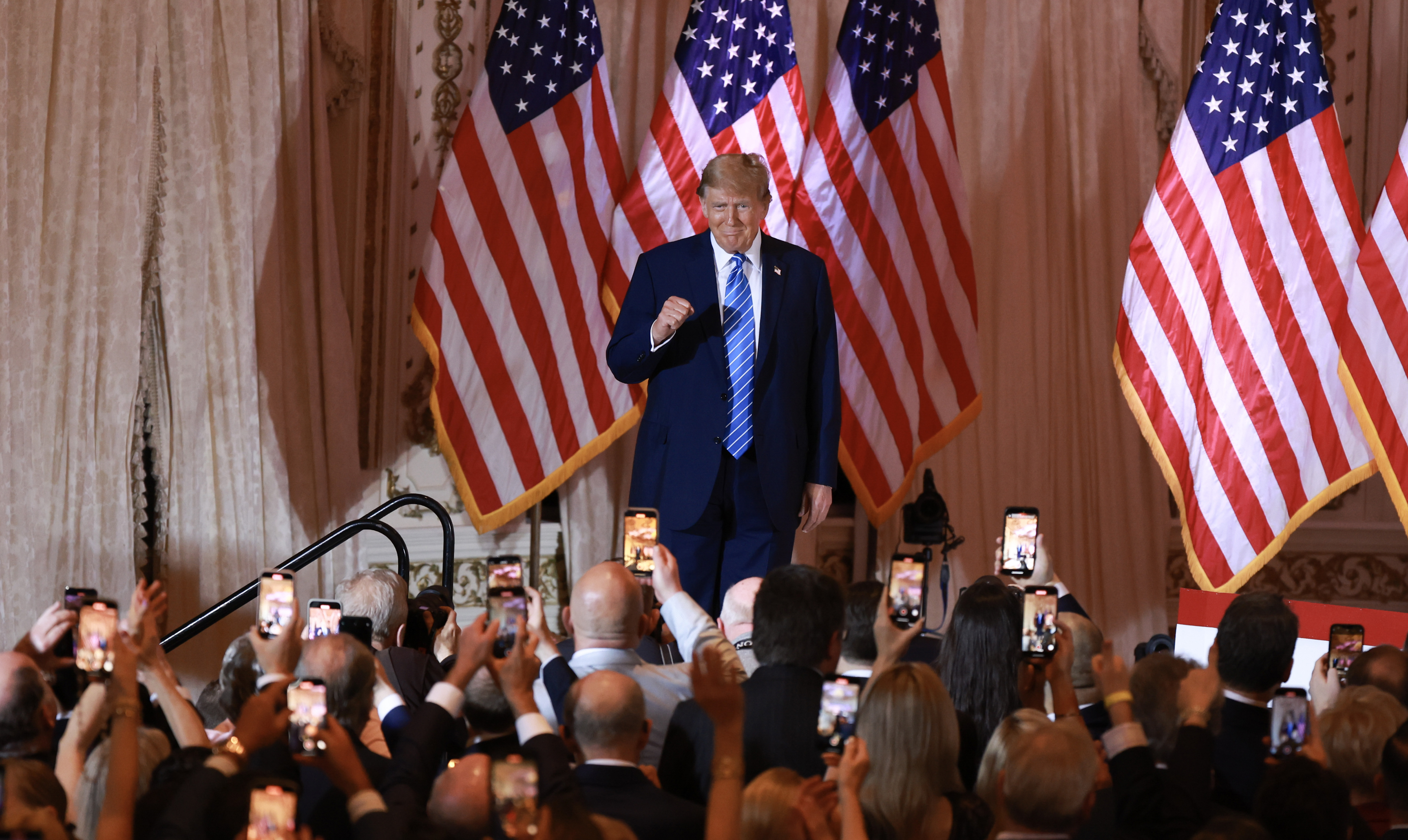 Donald Trump on stage.