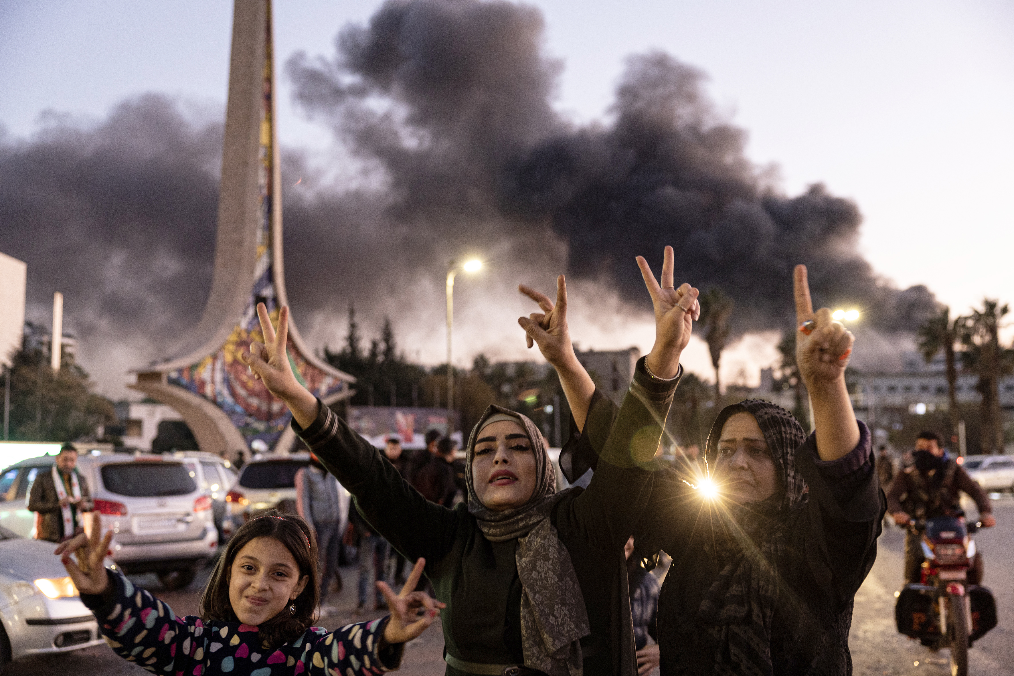 Celebrations and trepidation in Syria after Assad ousting