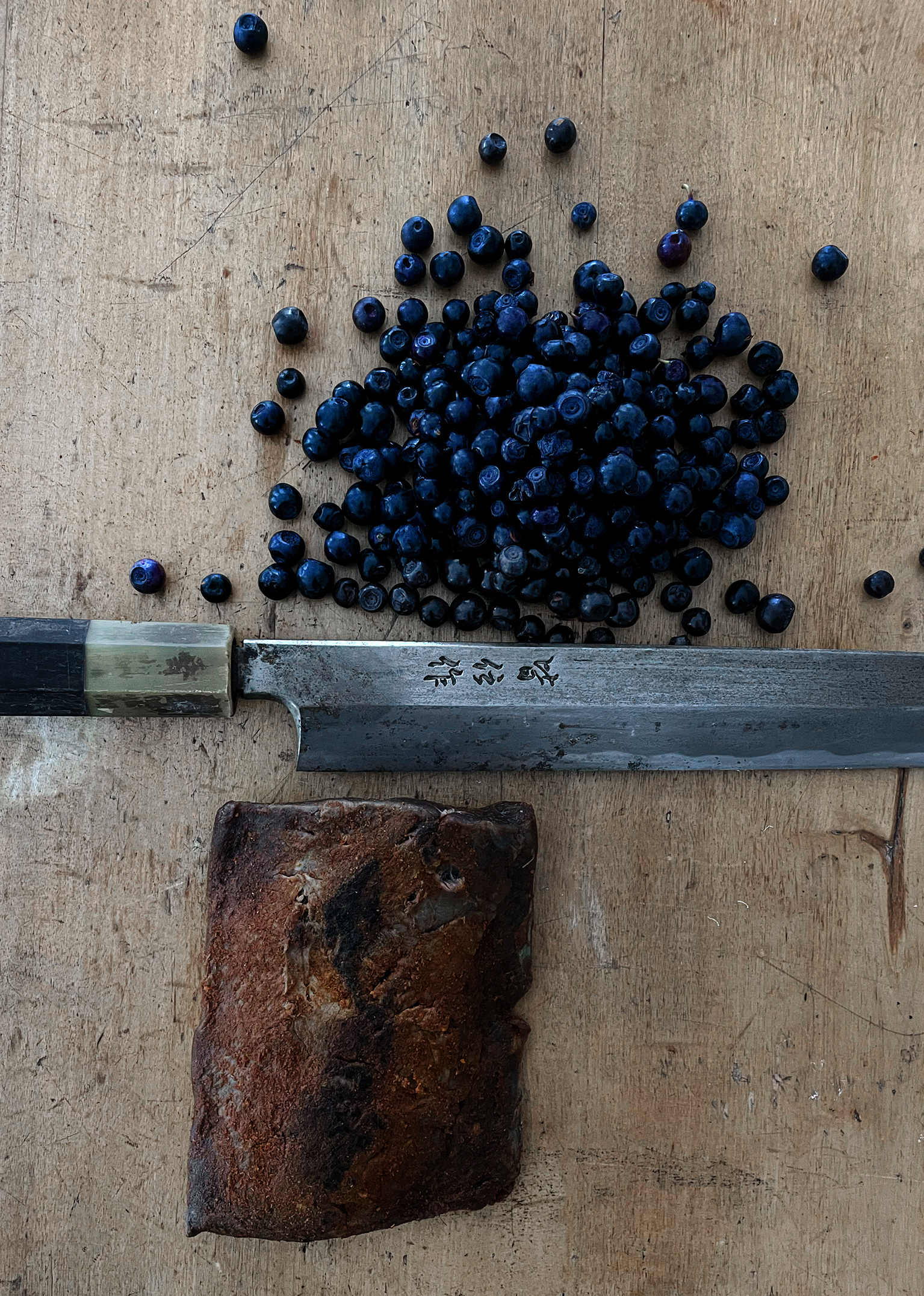 Cured venison basturma with blueberry buttermilk dressing