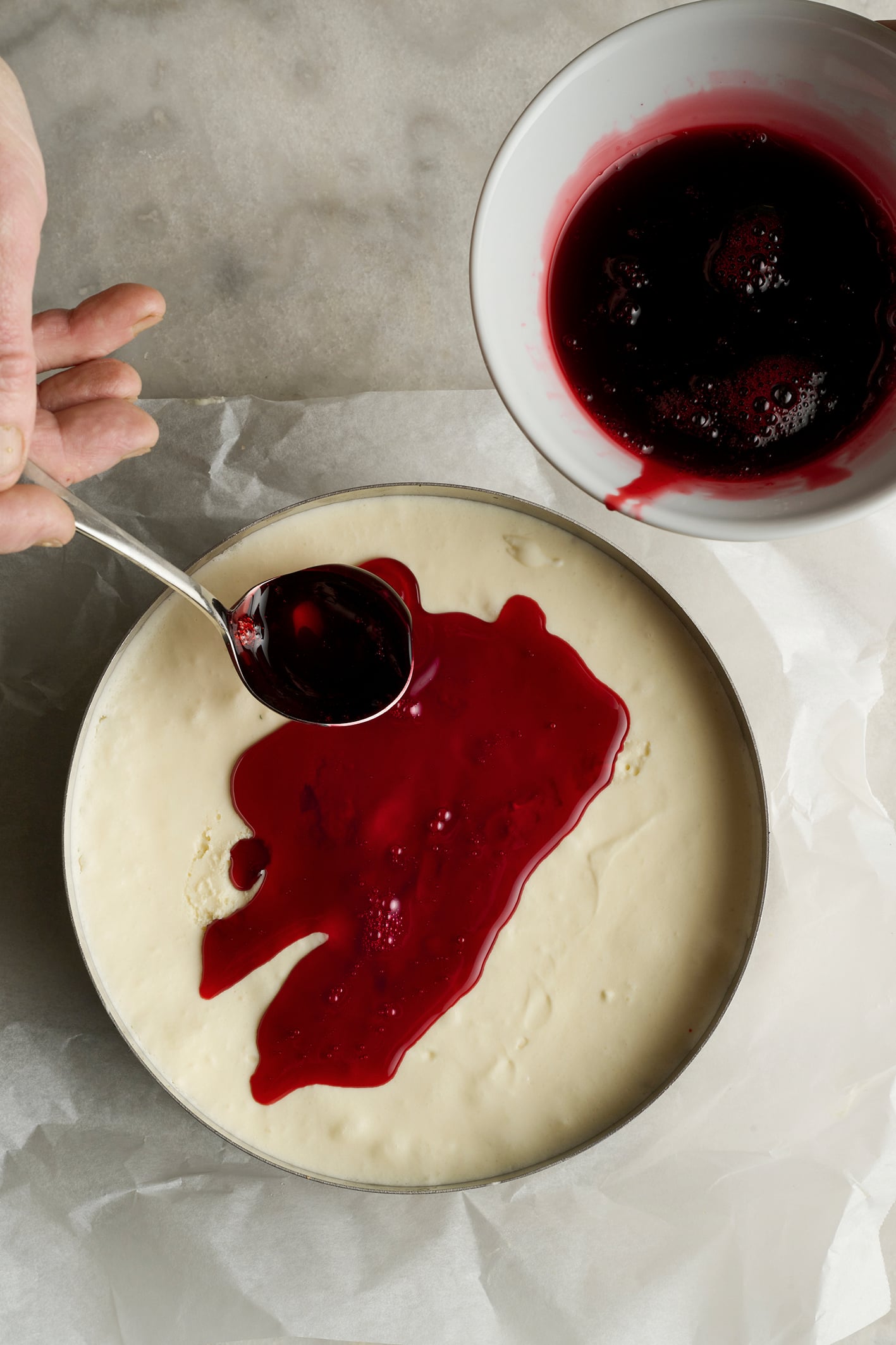 White chocolate mousse cake