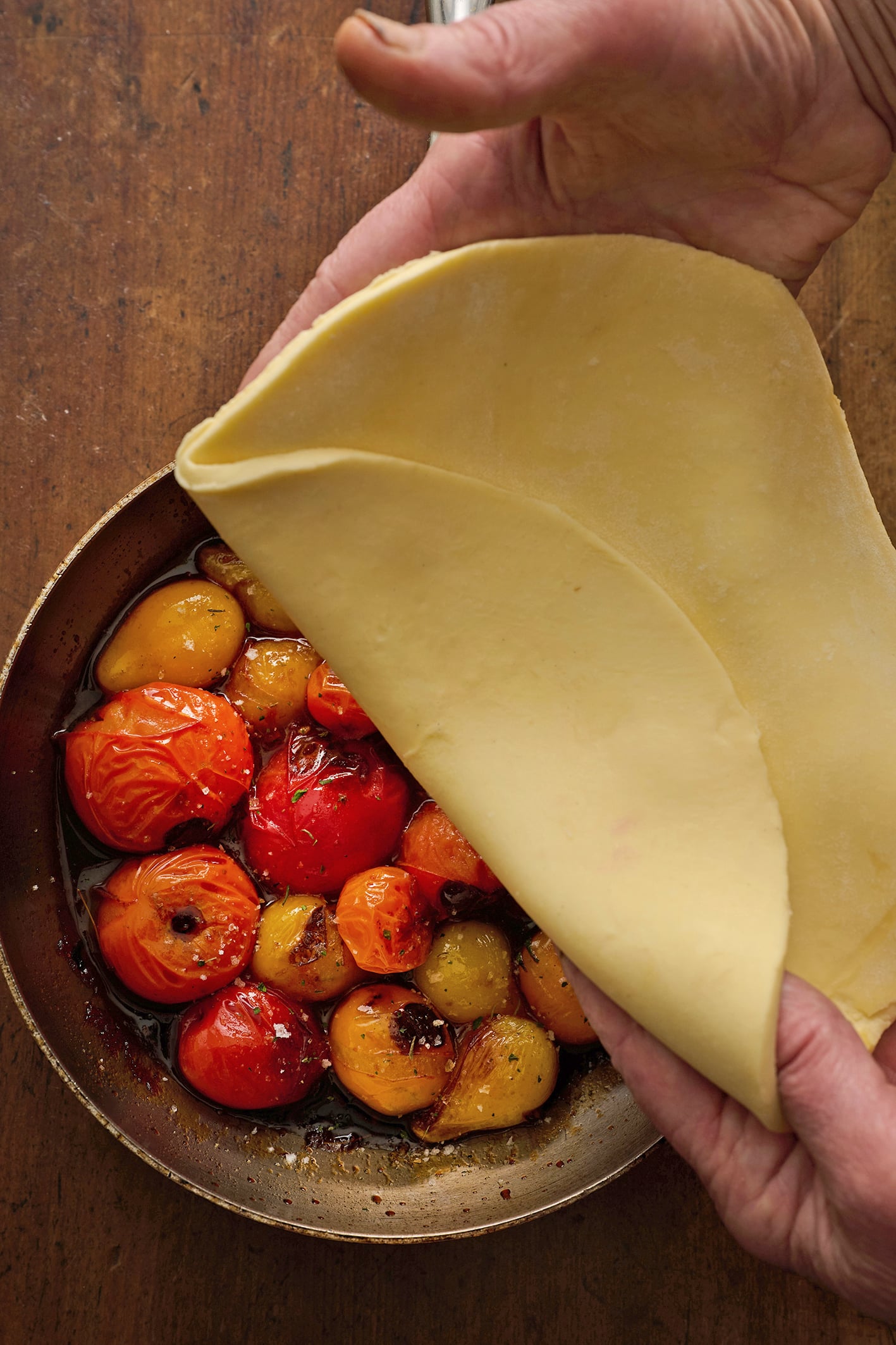 Tomato tarte tatin