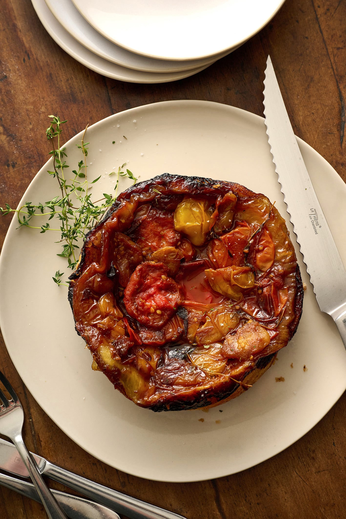 Tomato tarte tatin