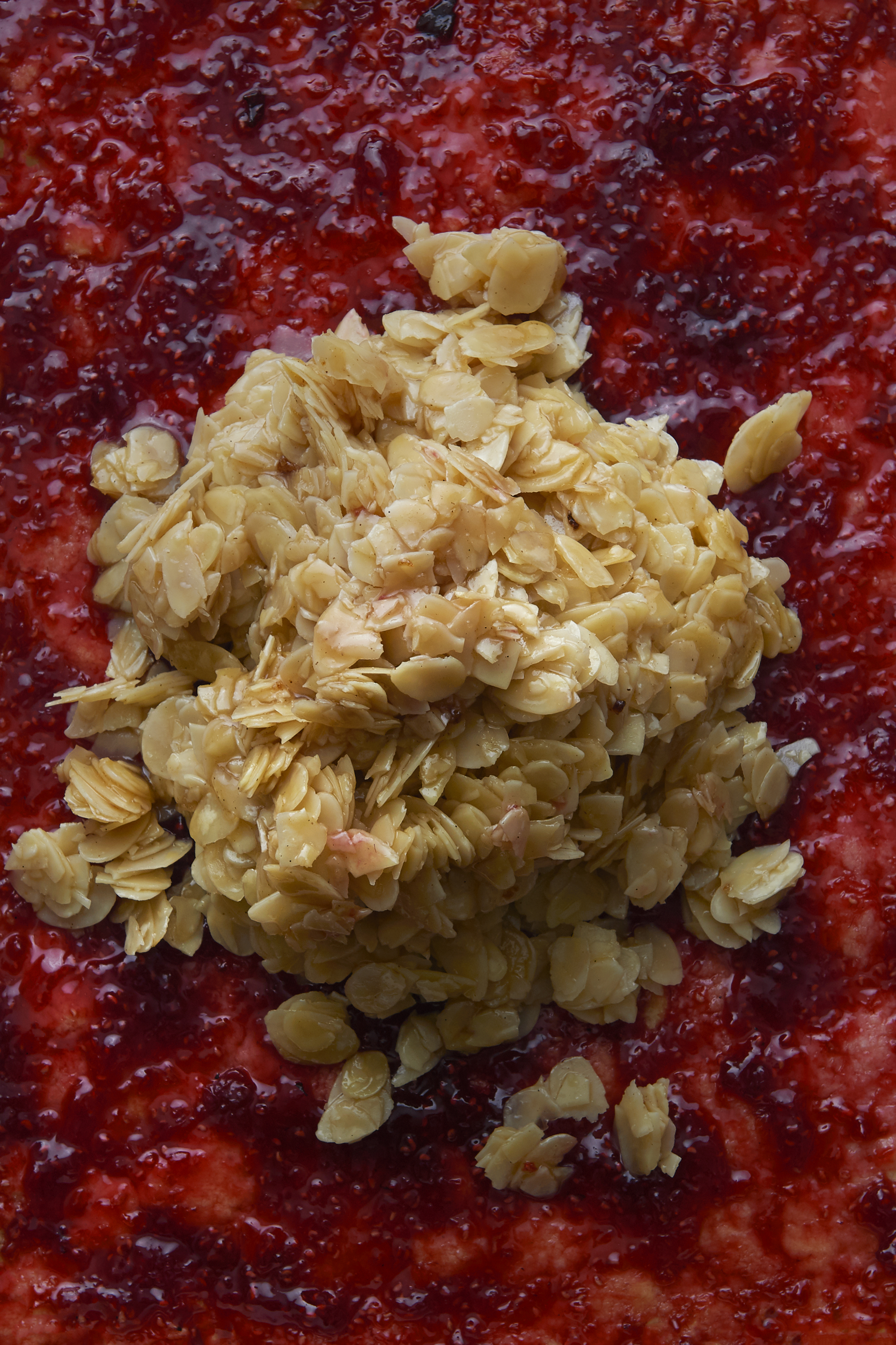 Almond raspberry slice