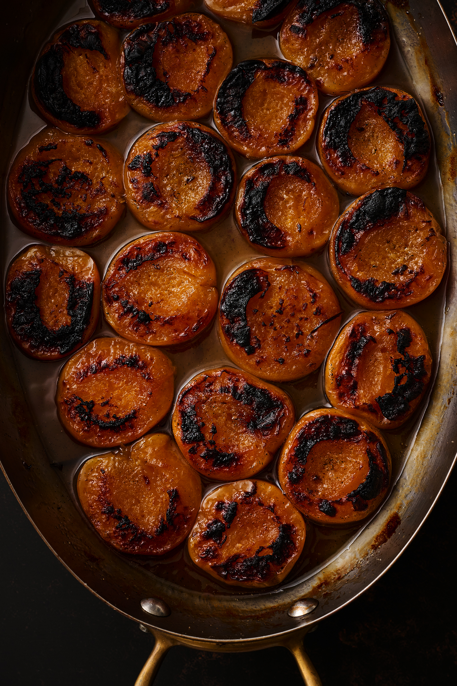 Roasted apricots with lemon posset