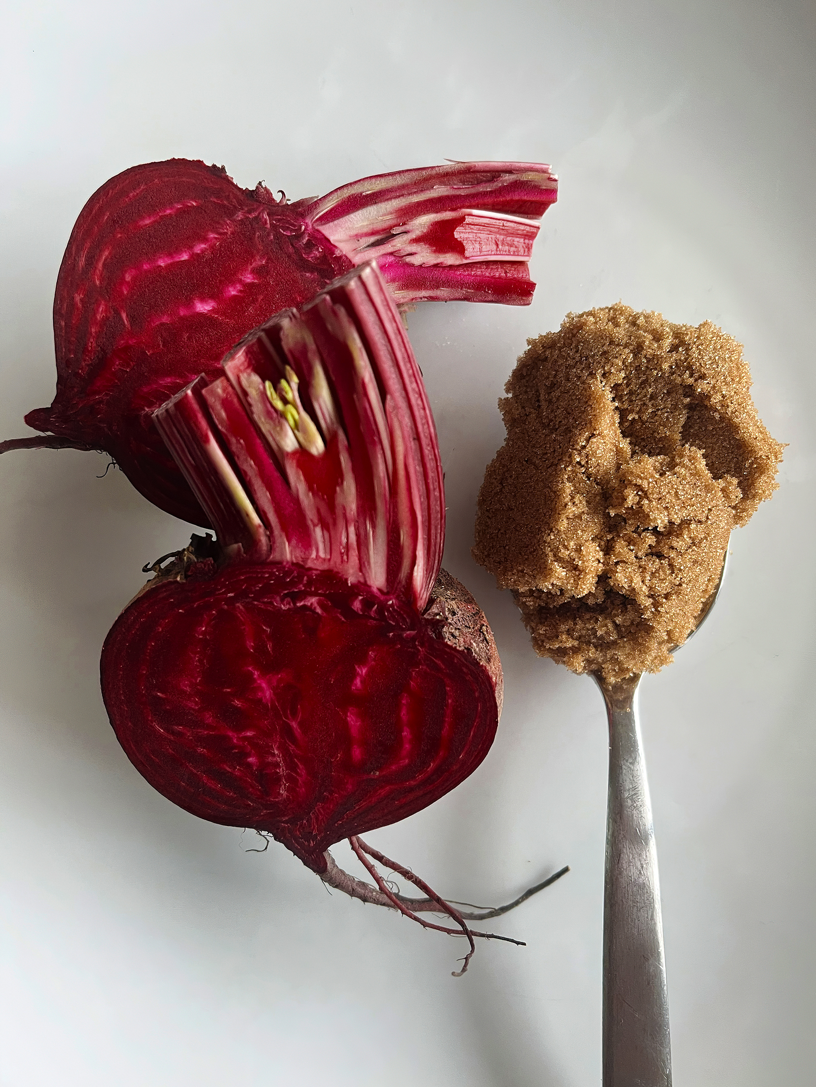 Beetroot, black pepper and  yoghurt ‘cake’