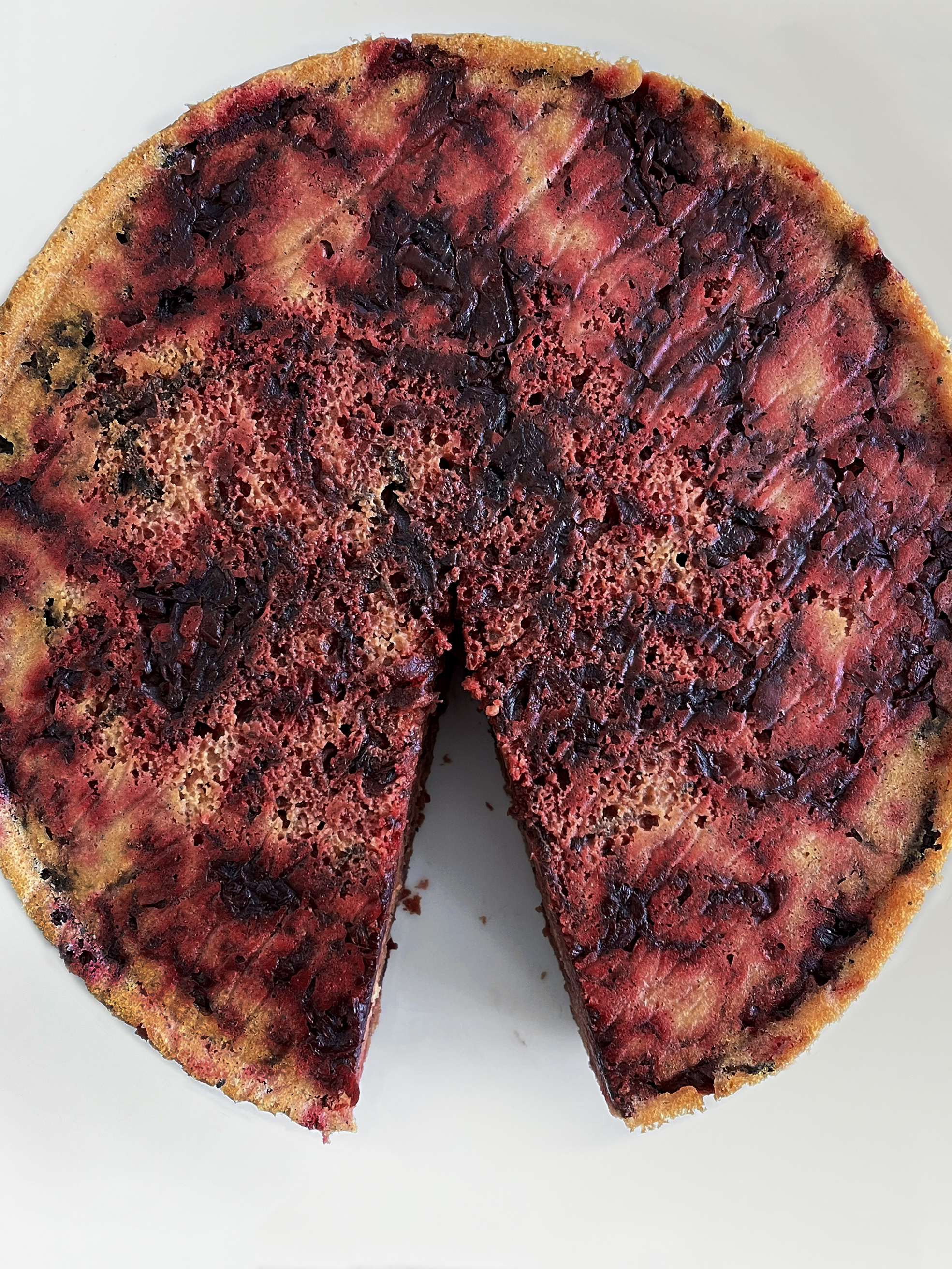 Beetroot, black pepper and  yoghurt ‘cake’