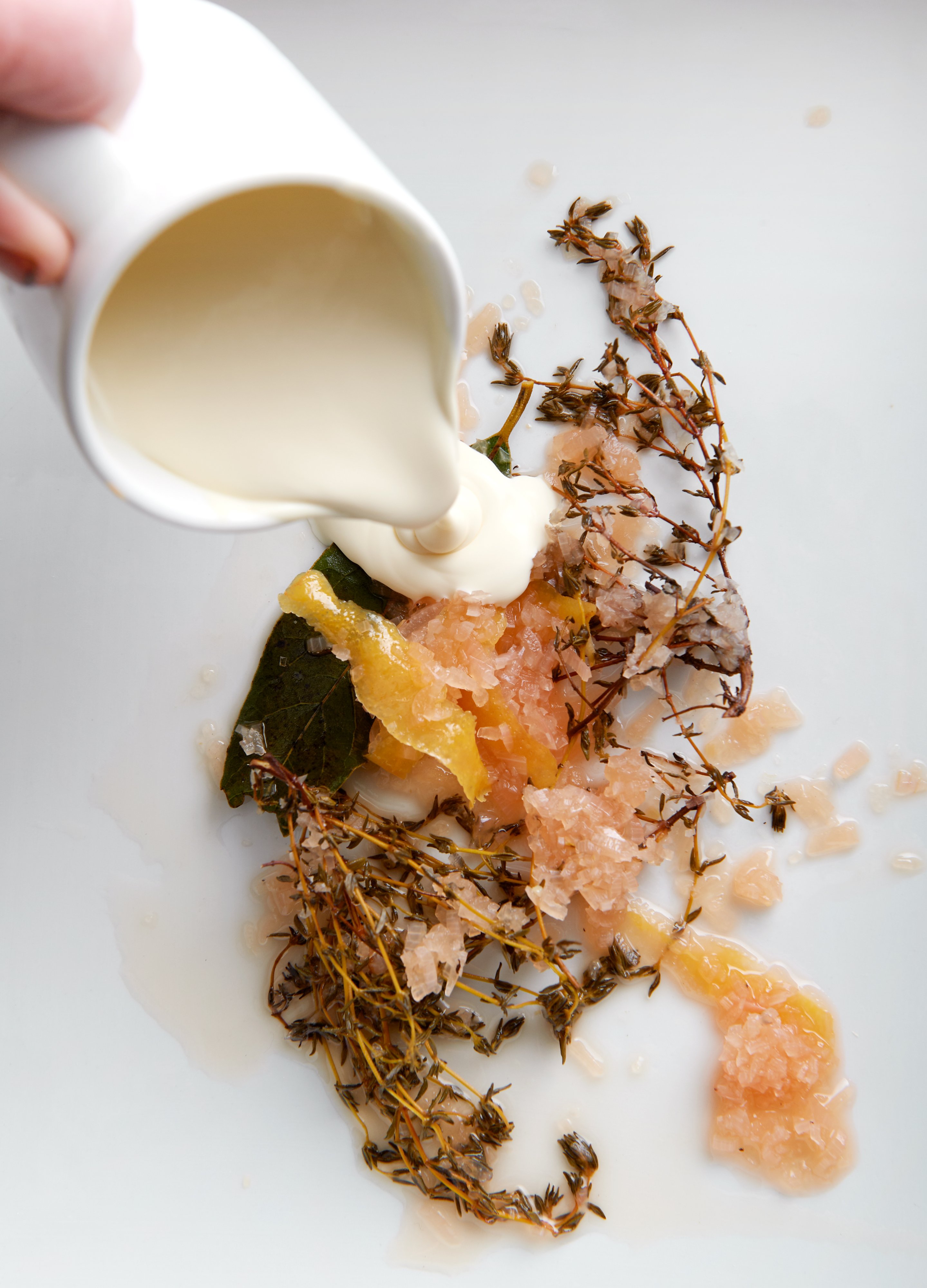 Brined fish with lemon beurre blanc