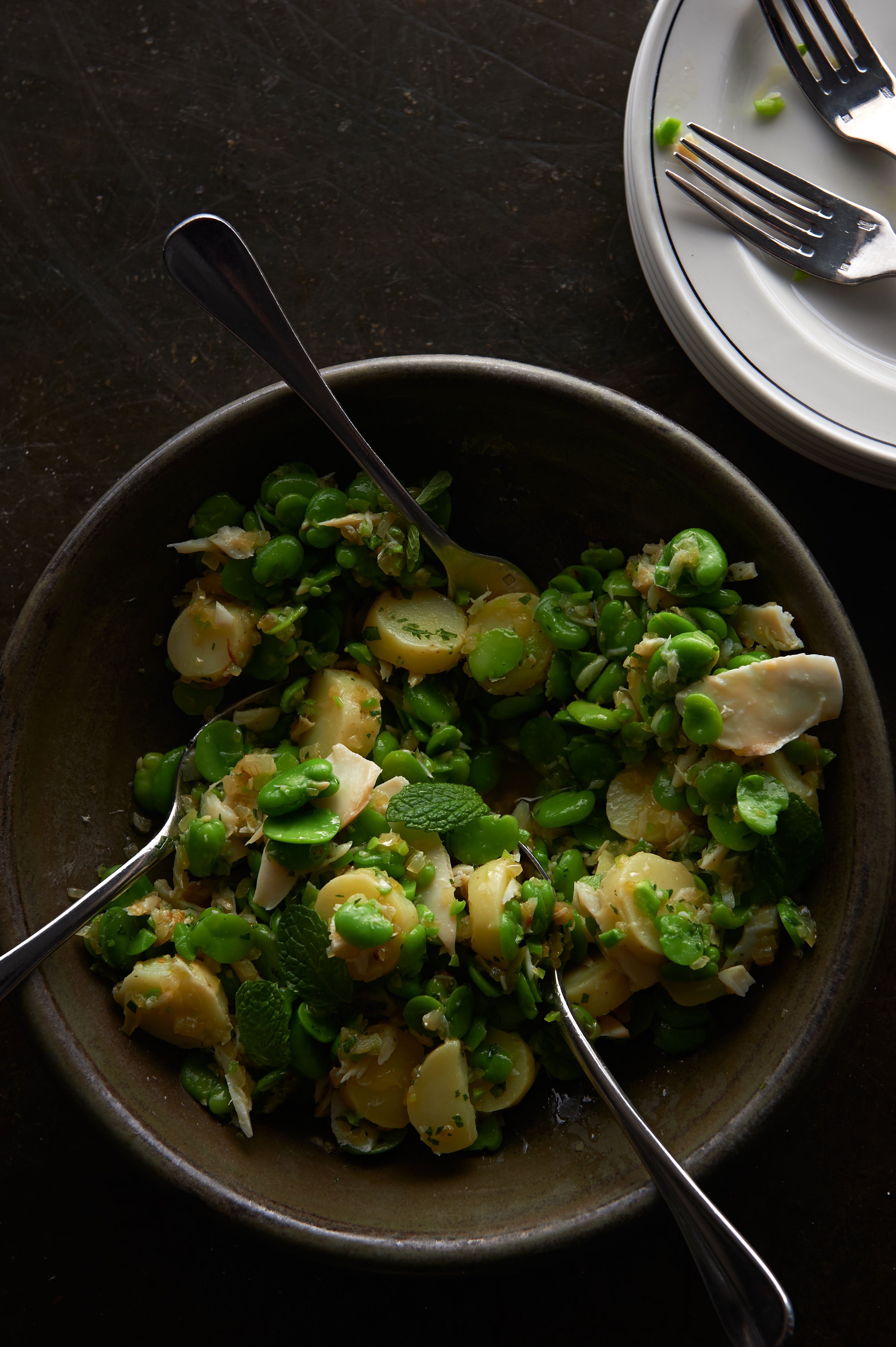Broad bean salad
