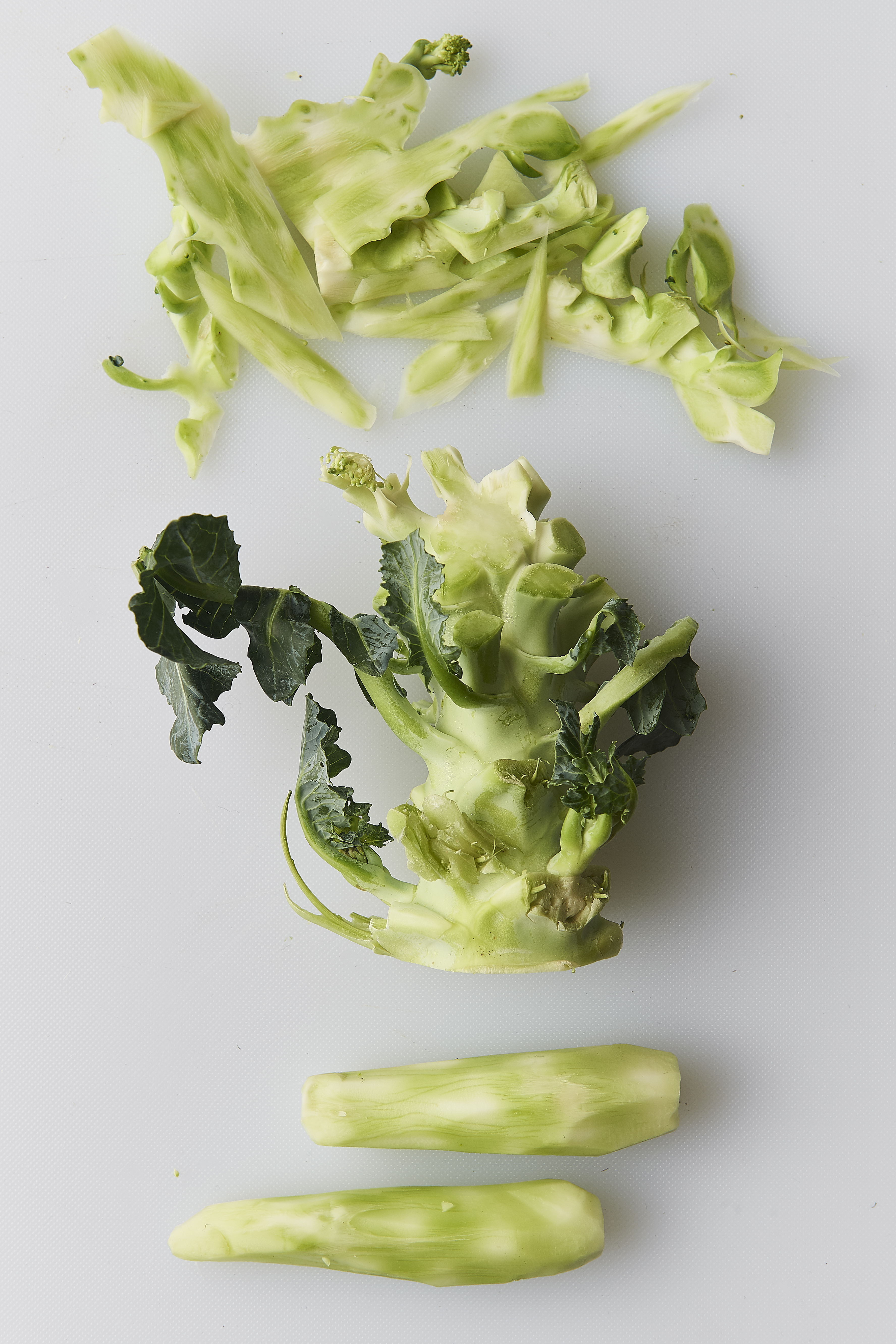 Broccoli stems in broccoli sauce