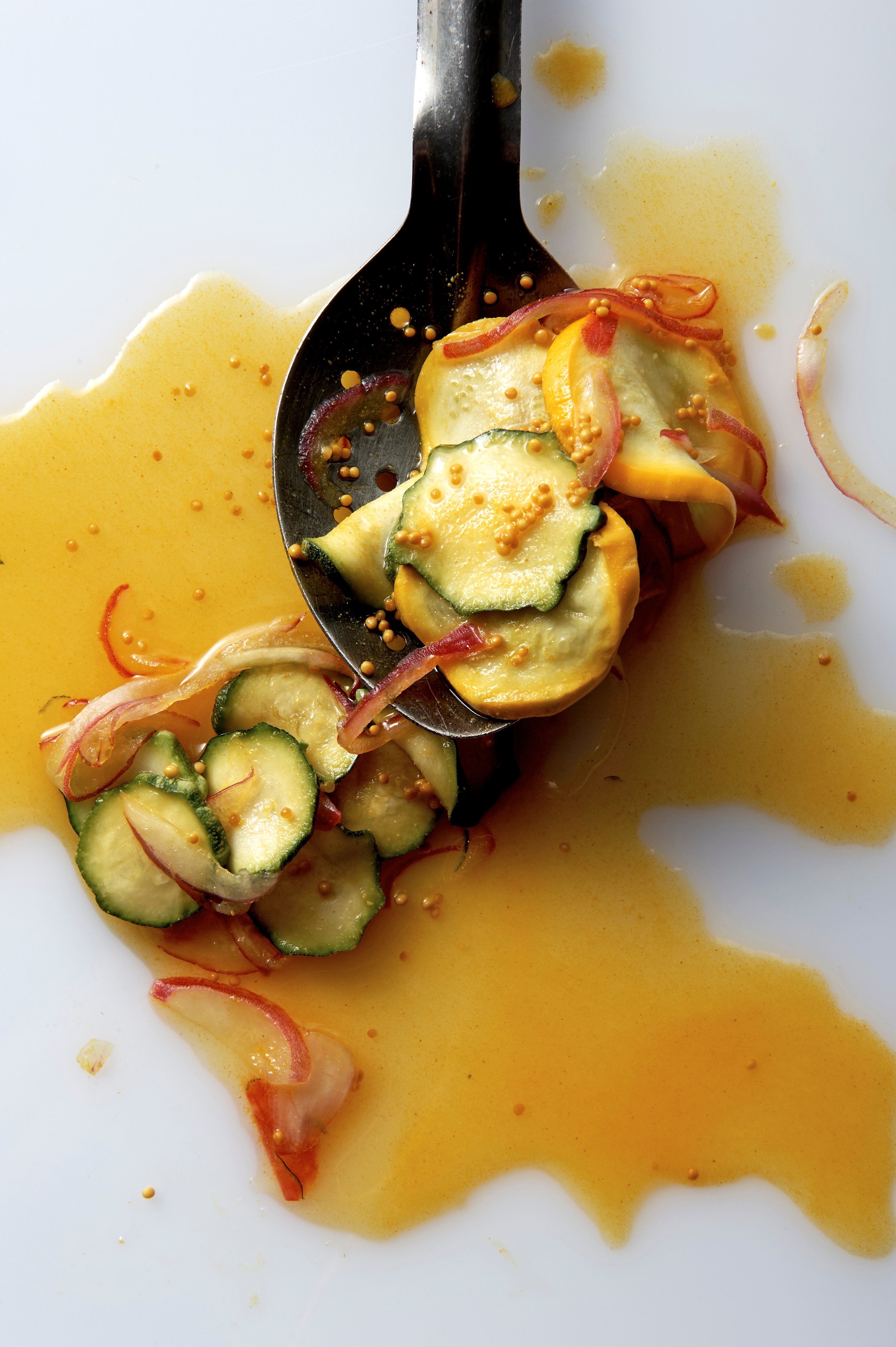 Hamburgers with zucchini pickle
