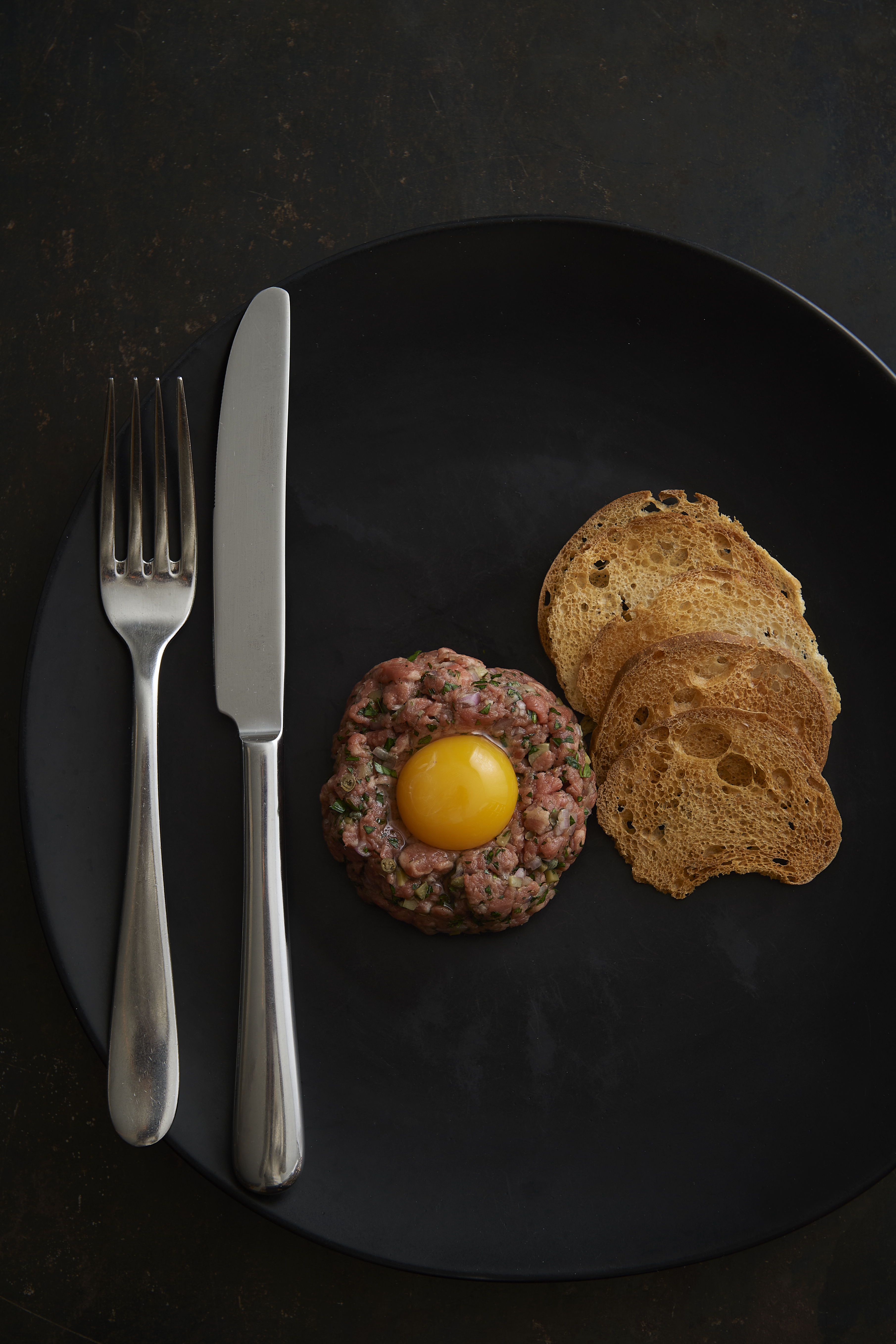 Steak tartare and burgers