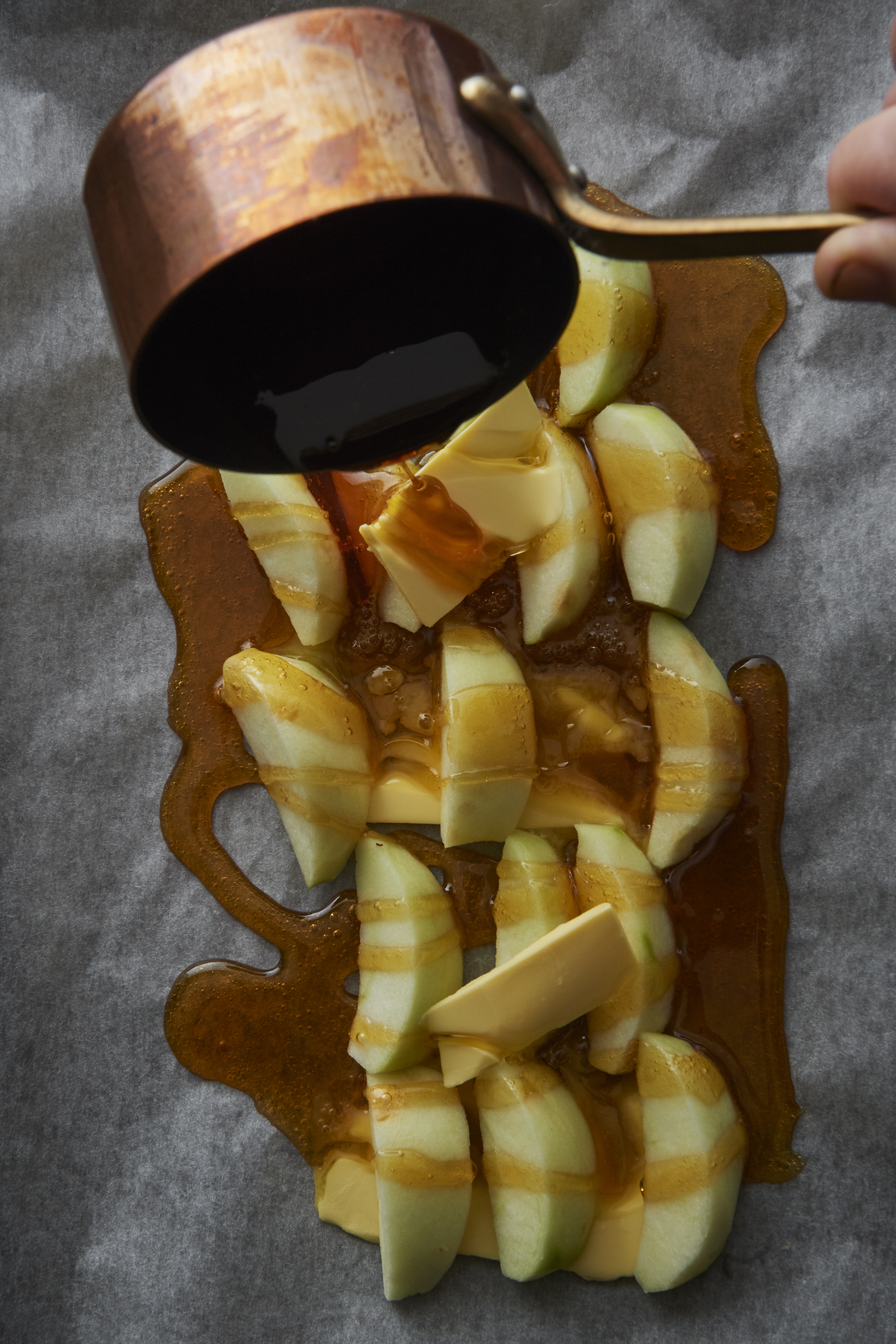 Apple and prune flaugnarde