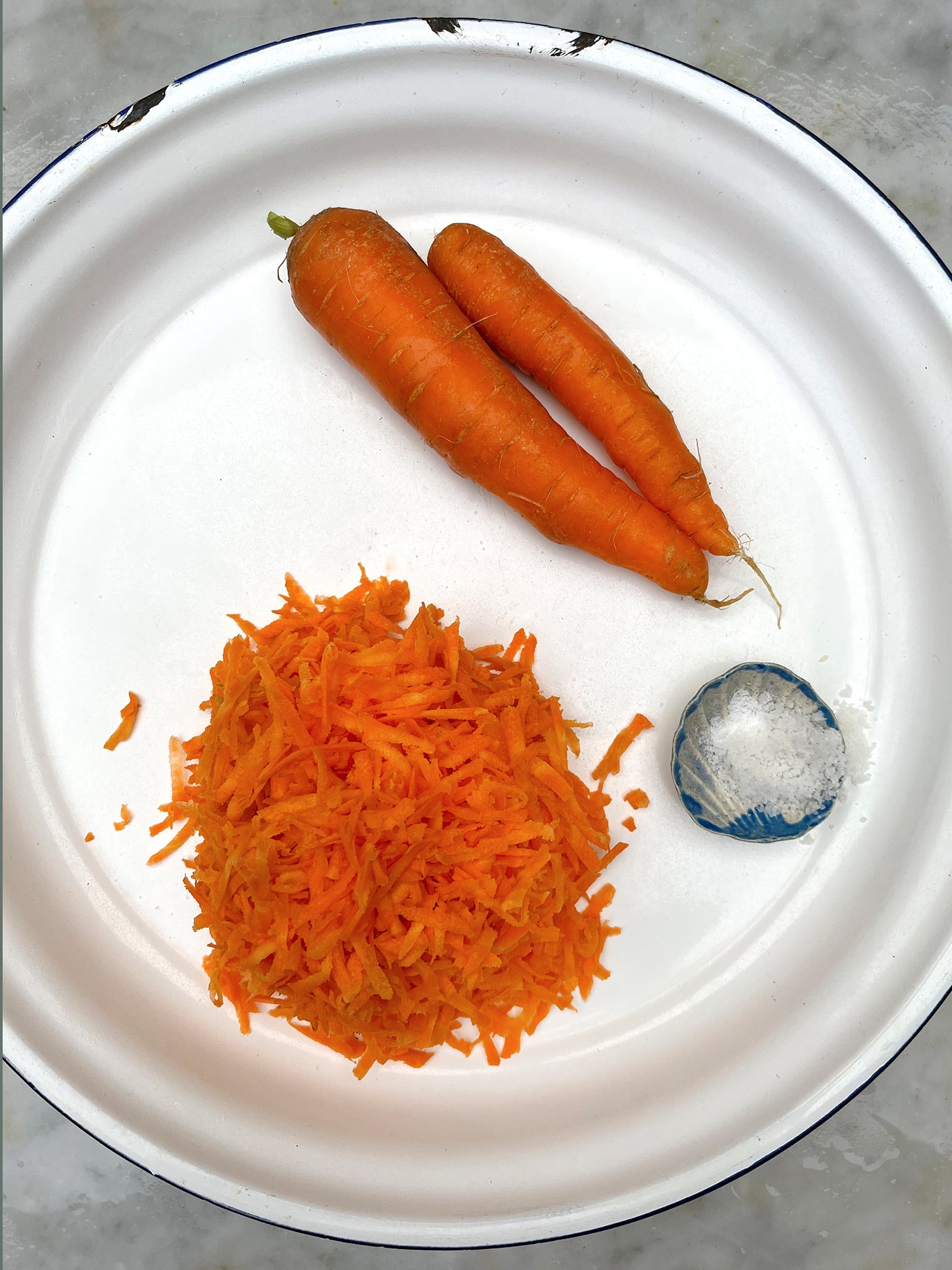 Slightly pickled carrot with Dijon mustard, walnut and comté