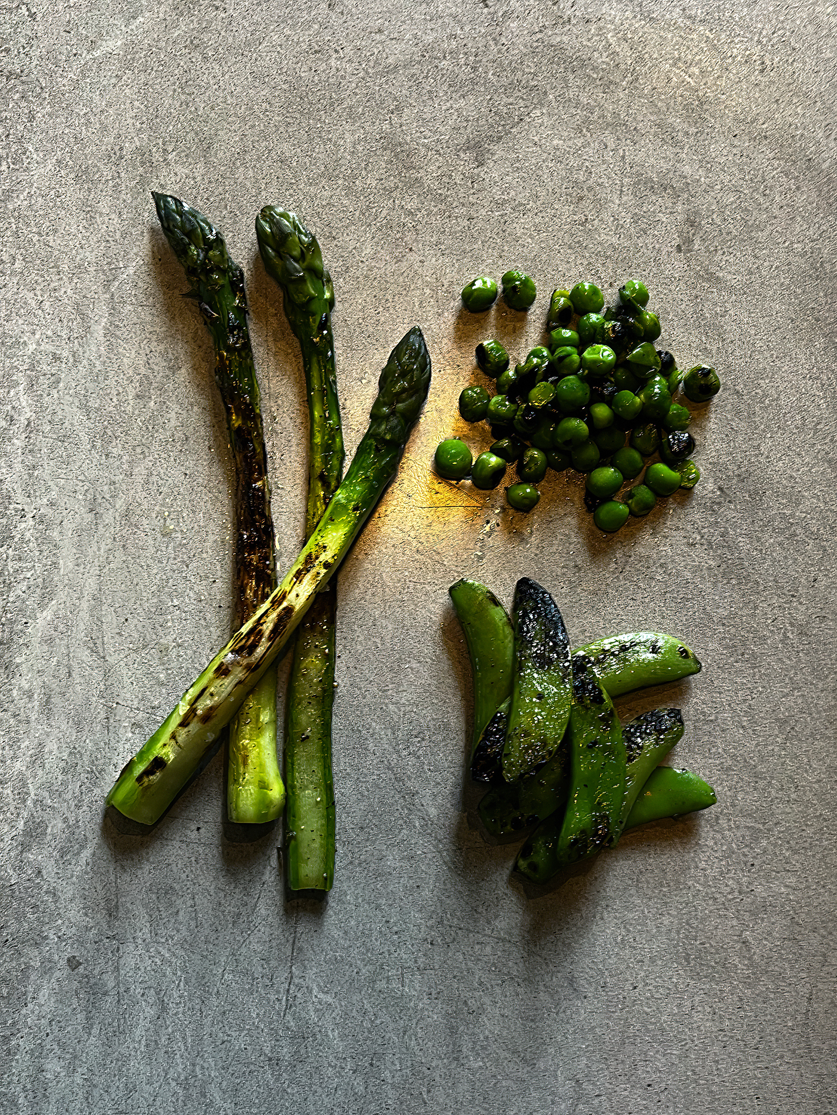 Spring vegetables with cashew cream