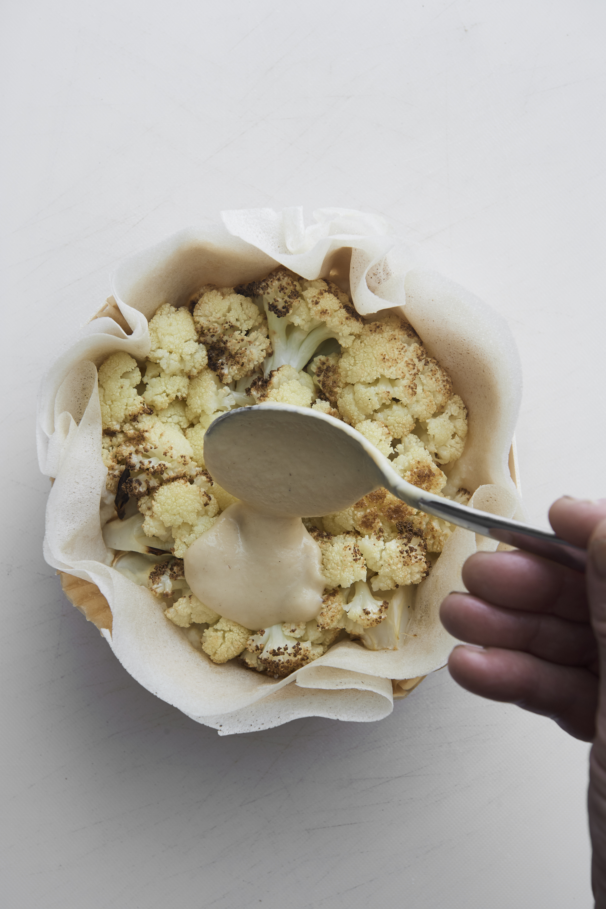 Vegan cauliflower pie