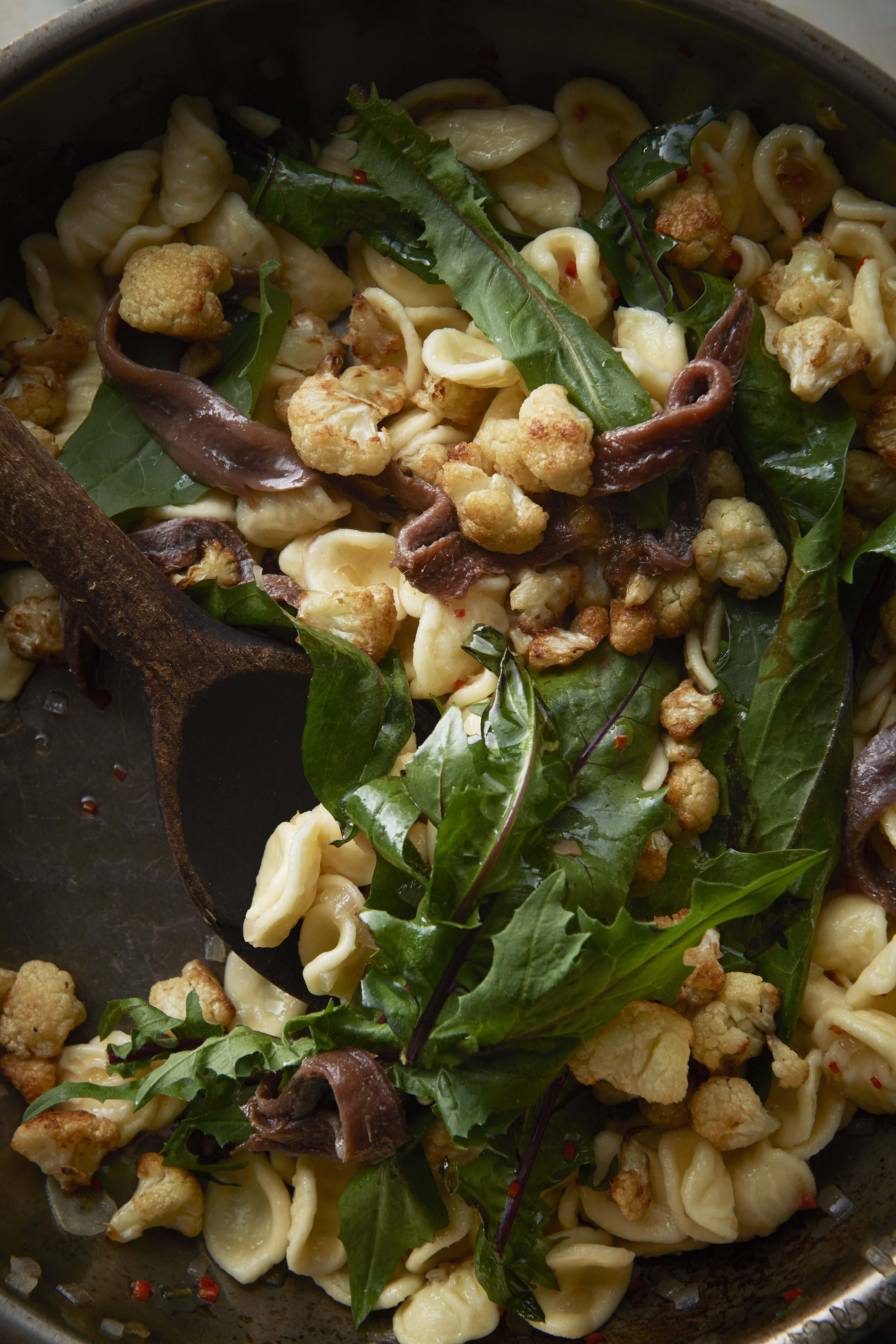 Orecchiette with cauliflower and anchovy