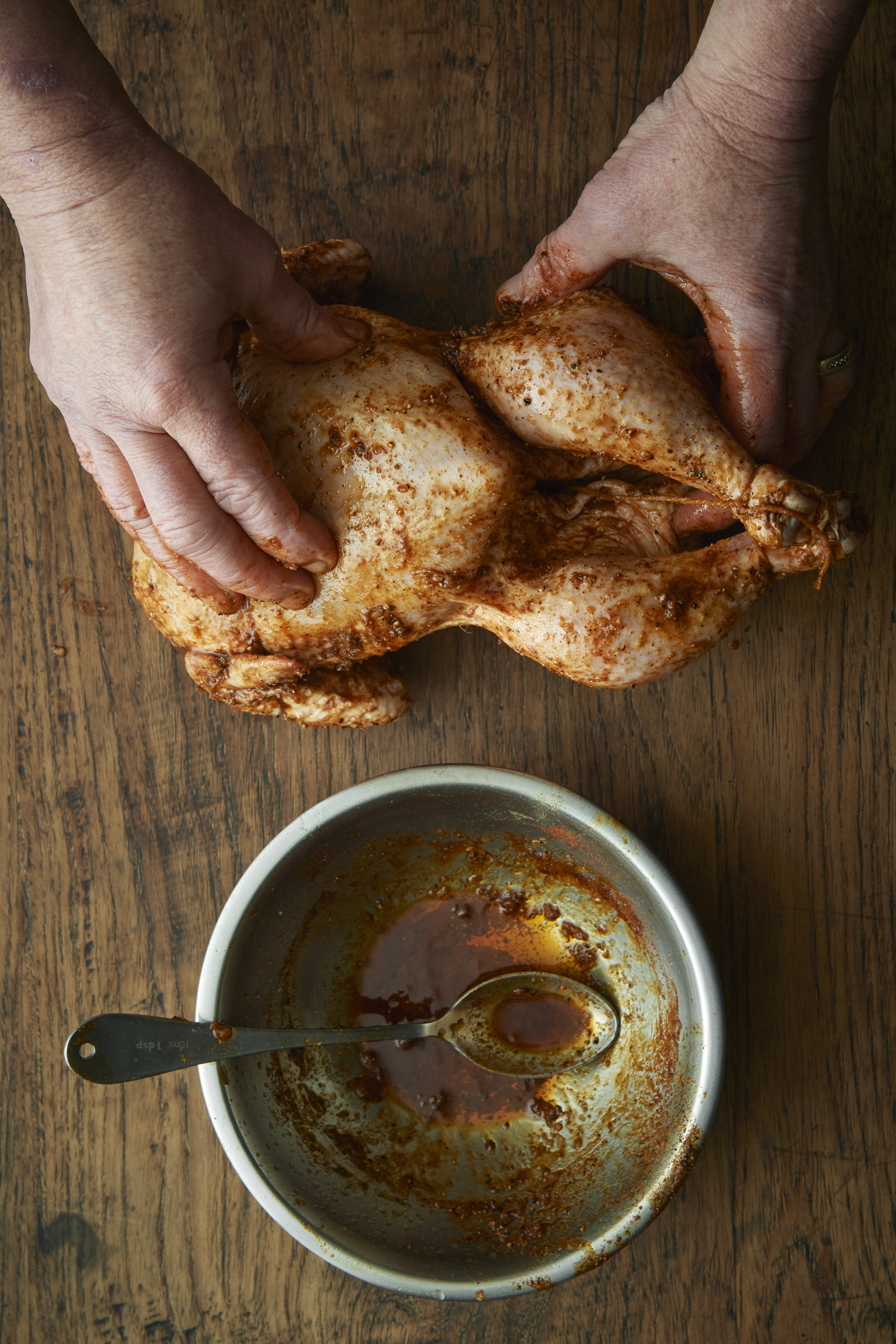 Simple brined roast chicken
