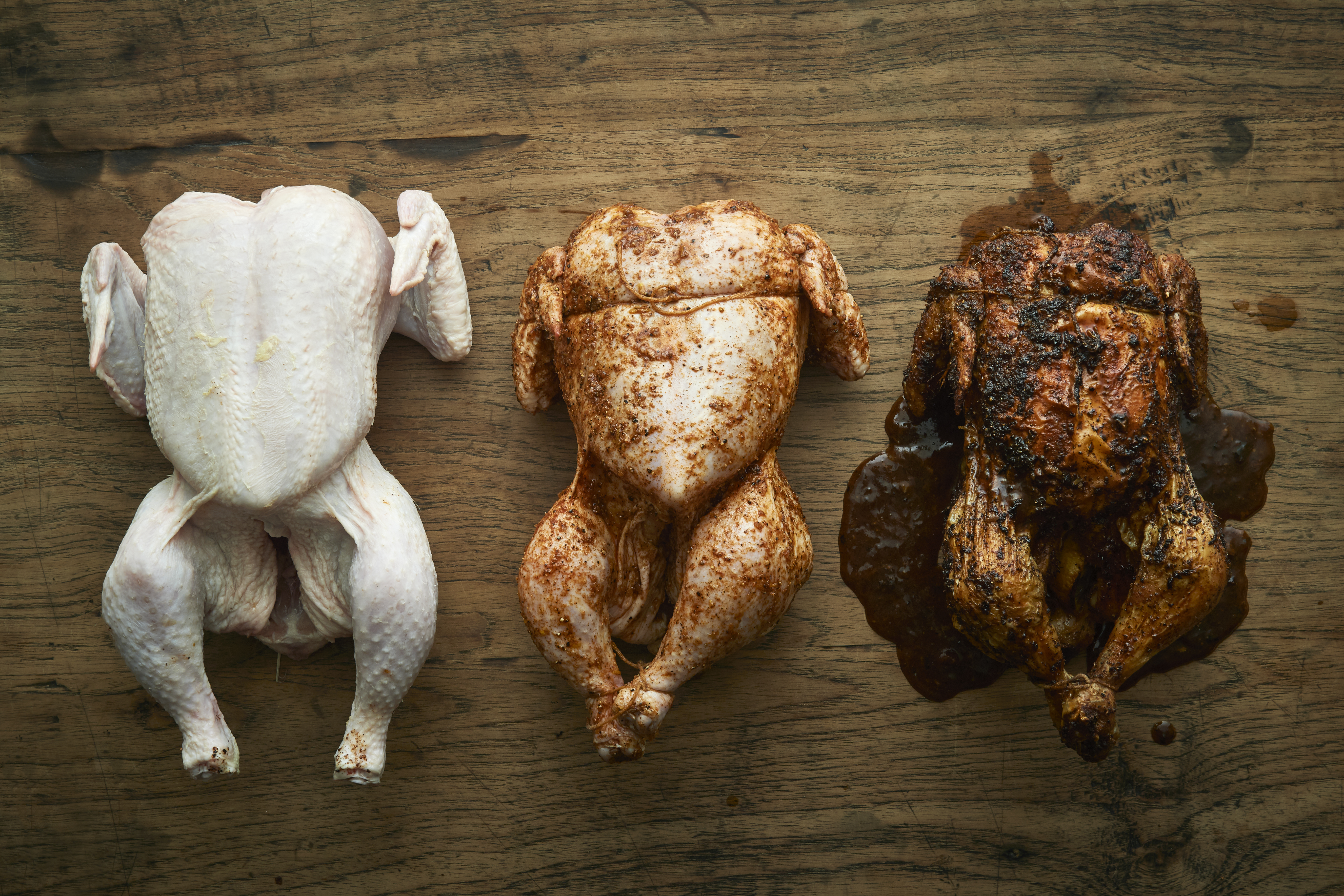 Simple brined roast chicken