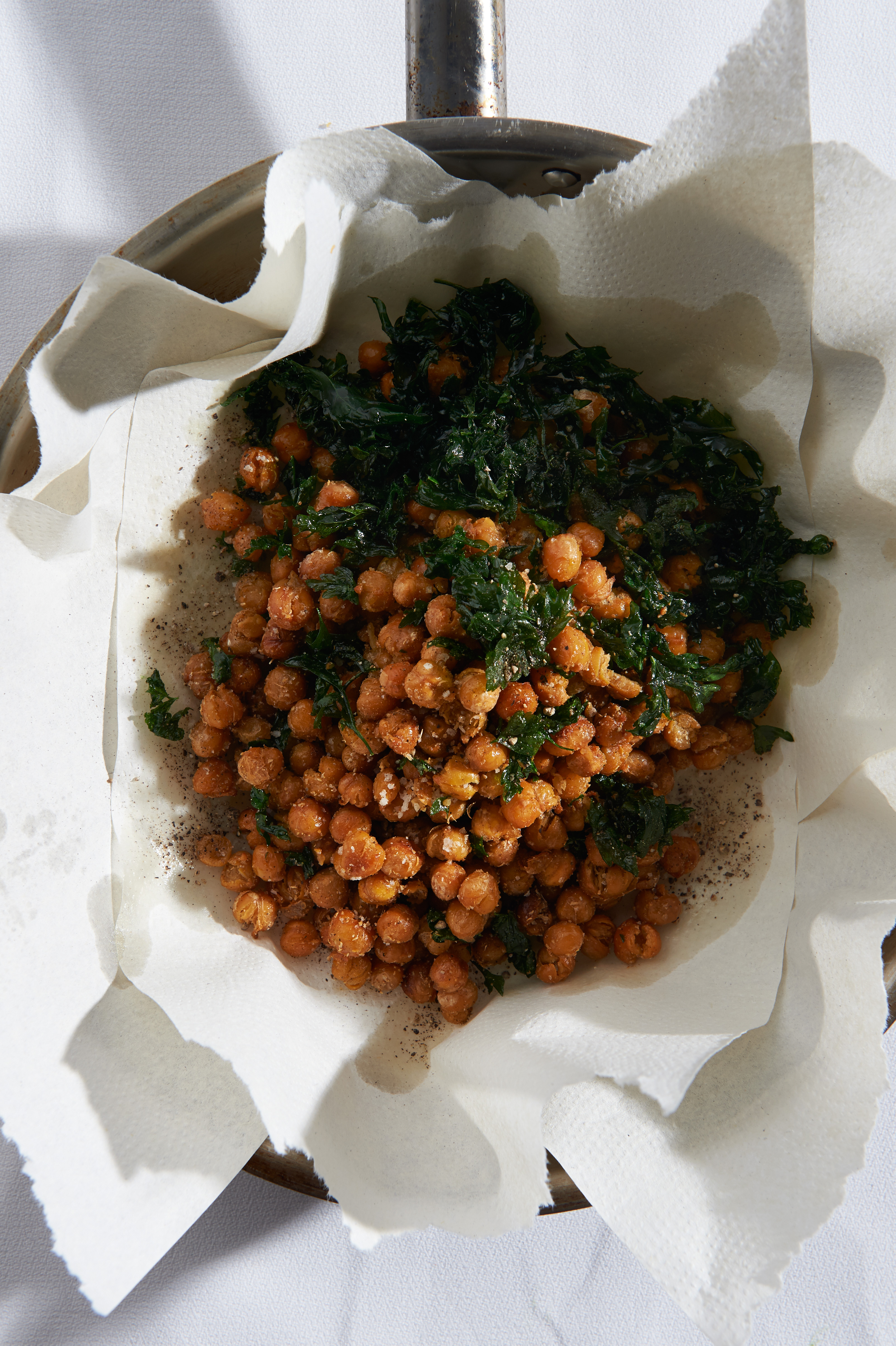 Shredded chicken and chickpea salad