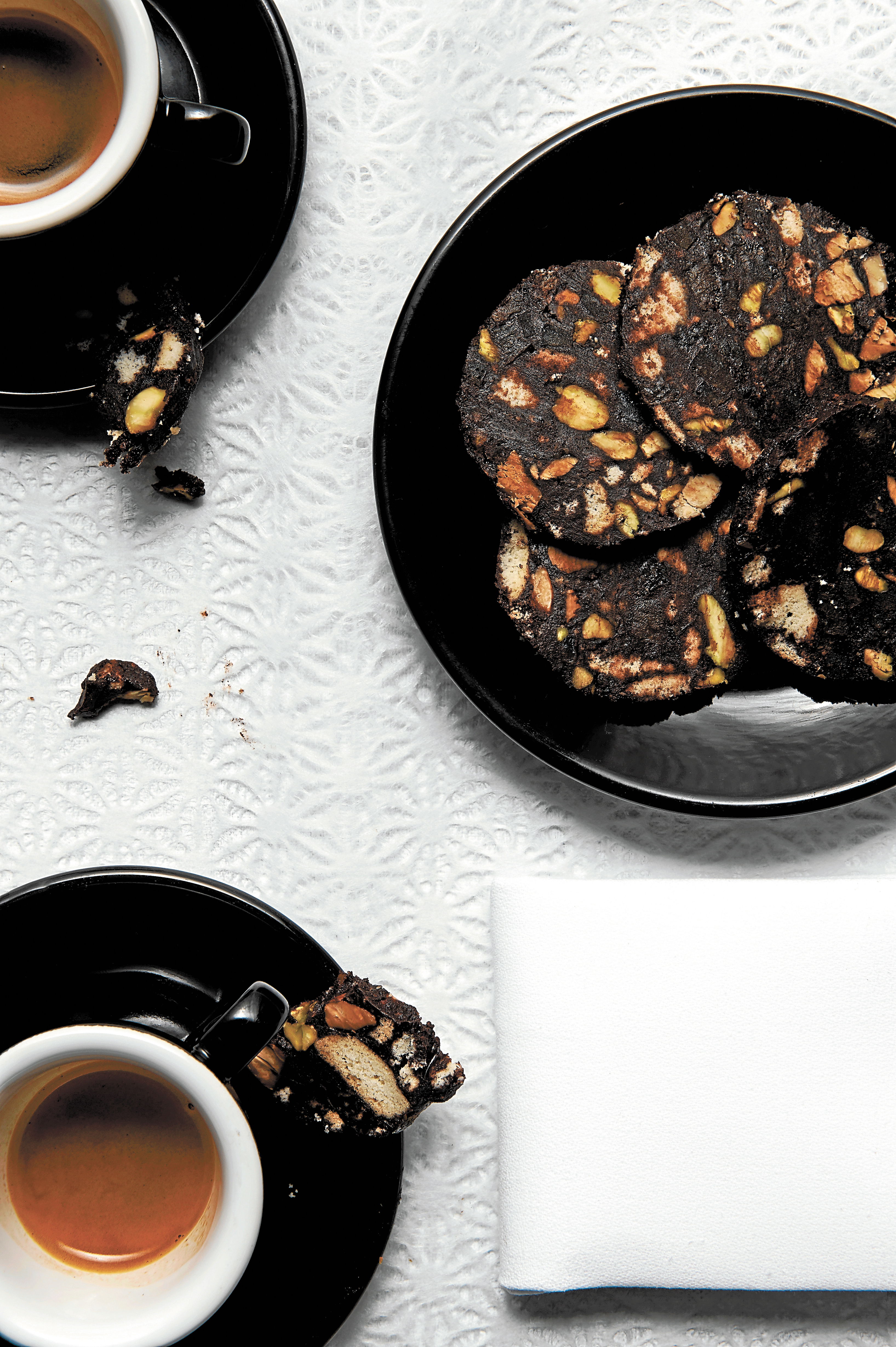 Chocolate truffles and chocolate salami