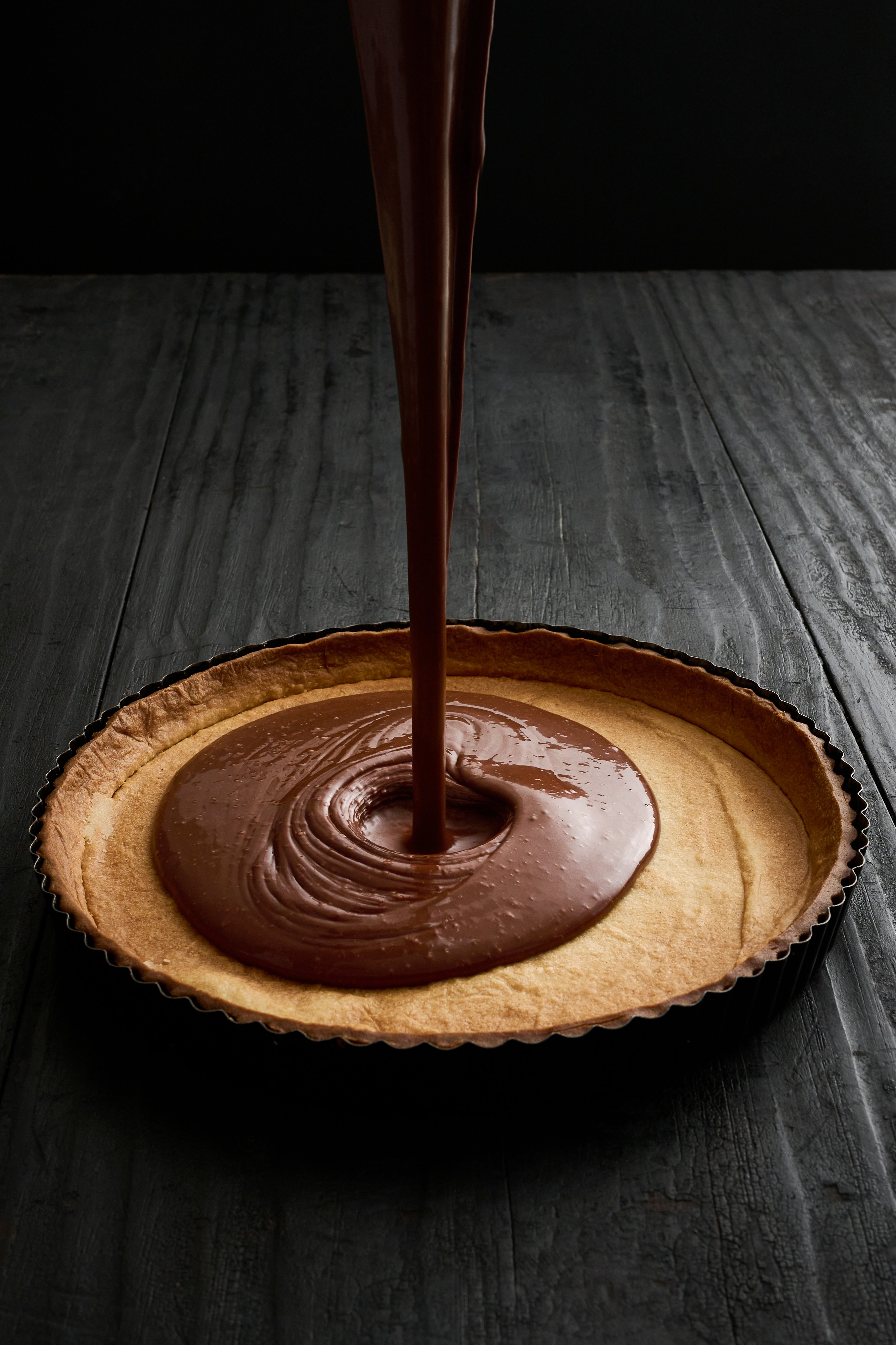 Chocolate custard tart