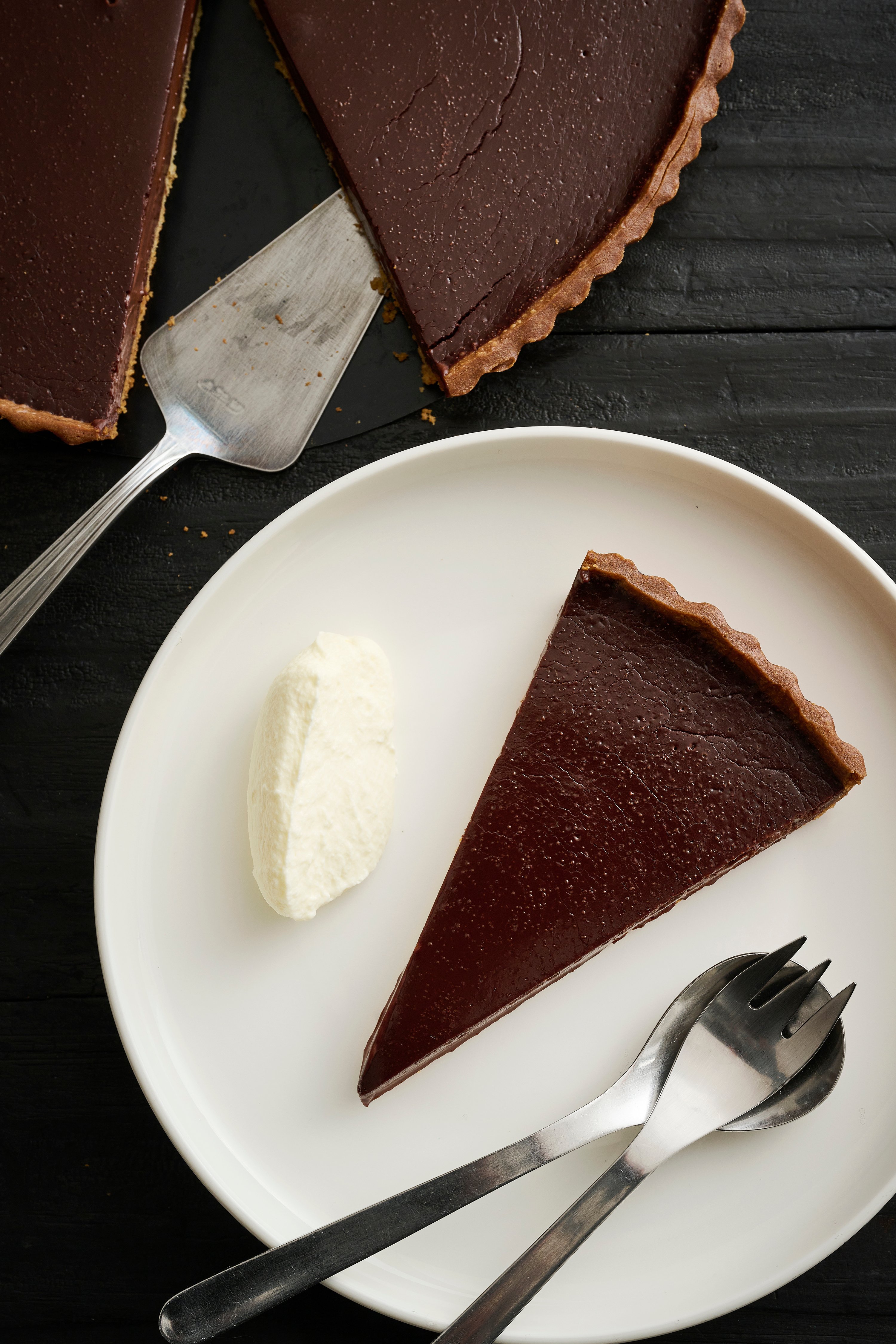 Chocolate custard tart