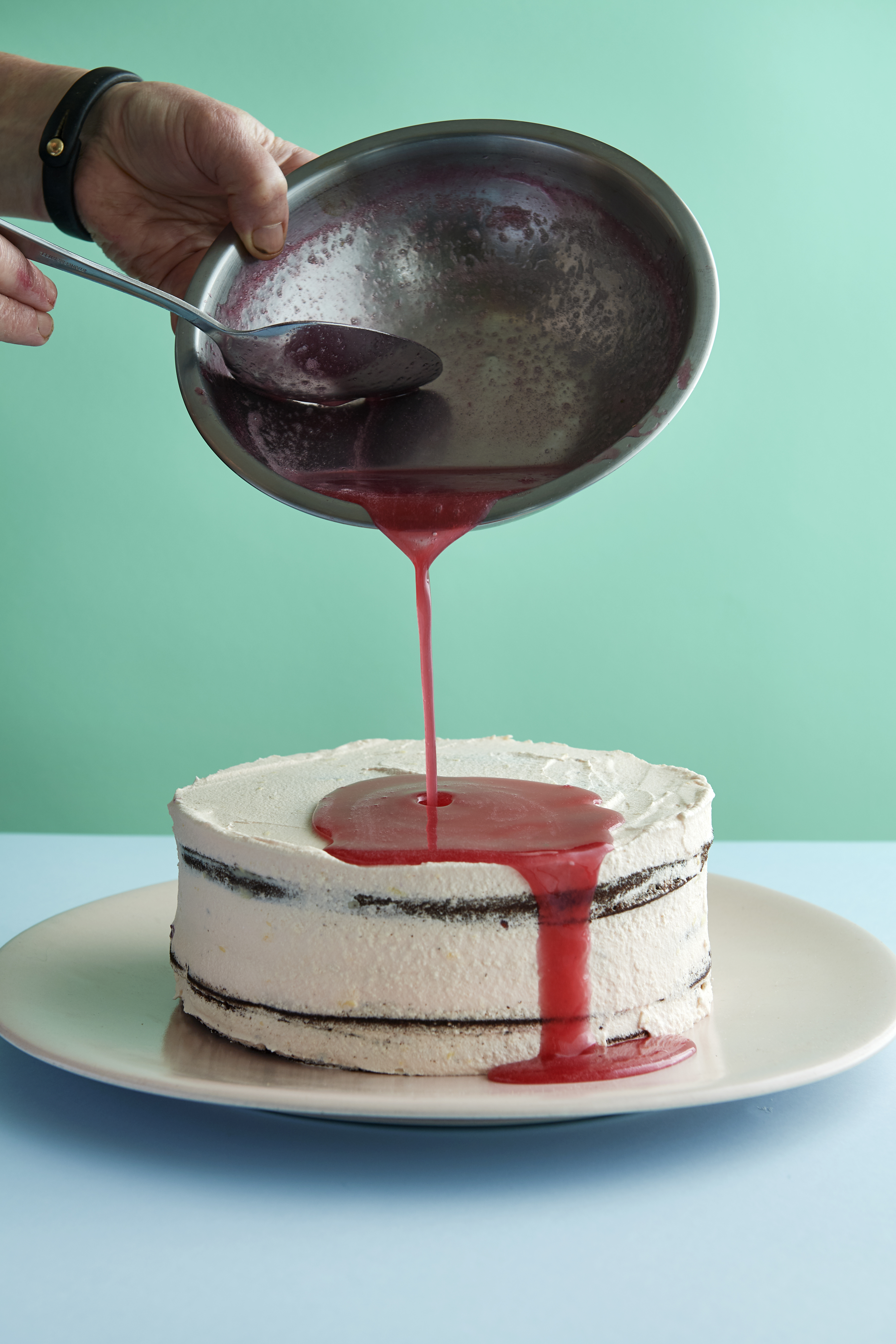 Chocolate cake with Swiss meringue buttercream