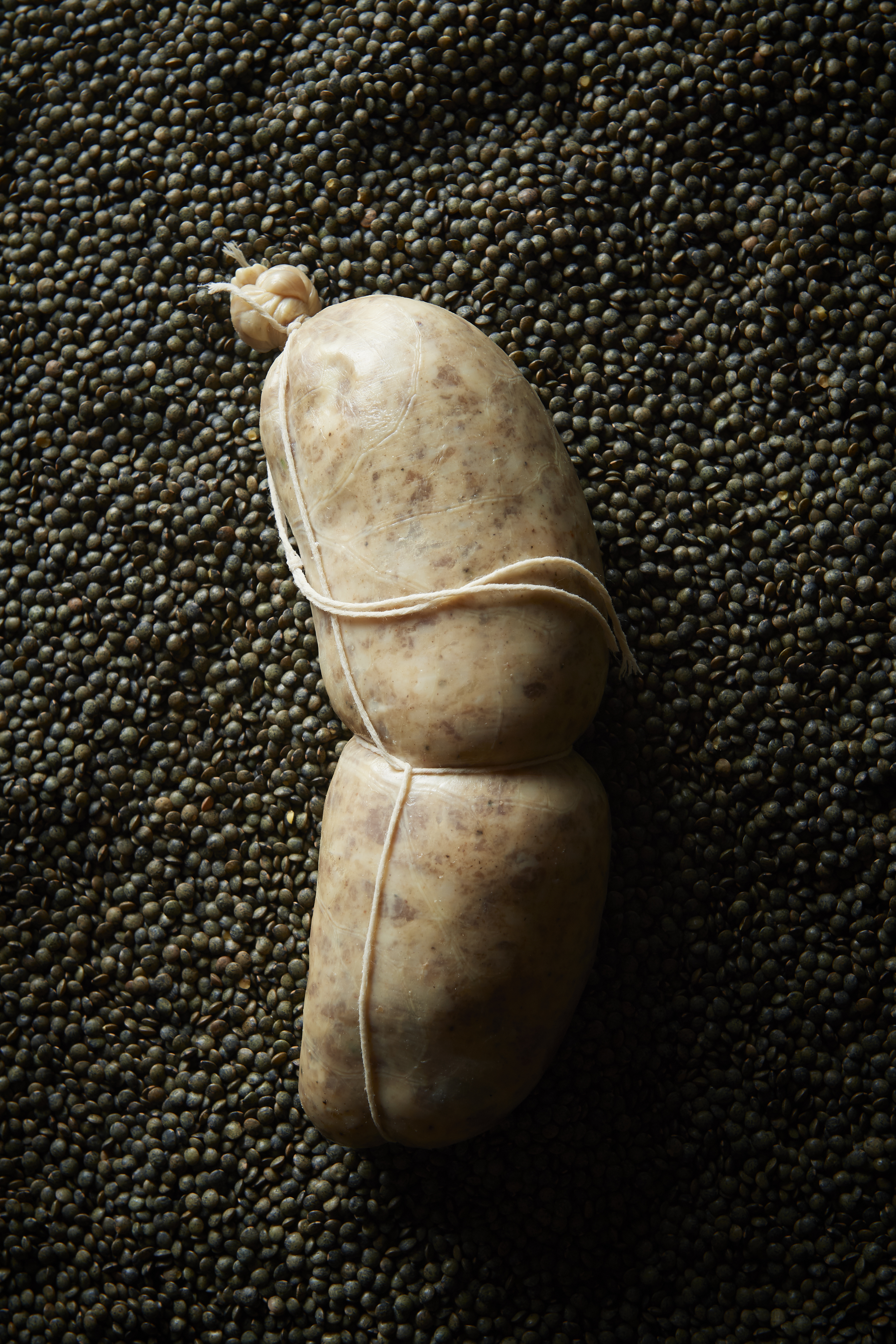 Cotechino sausage with braised lentils